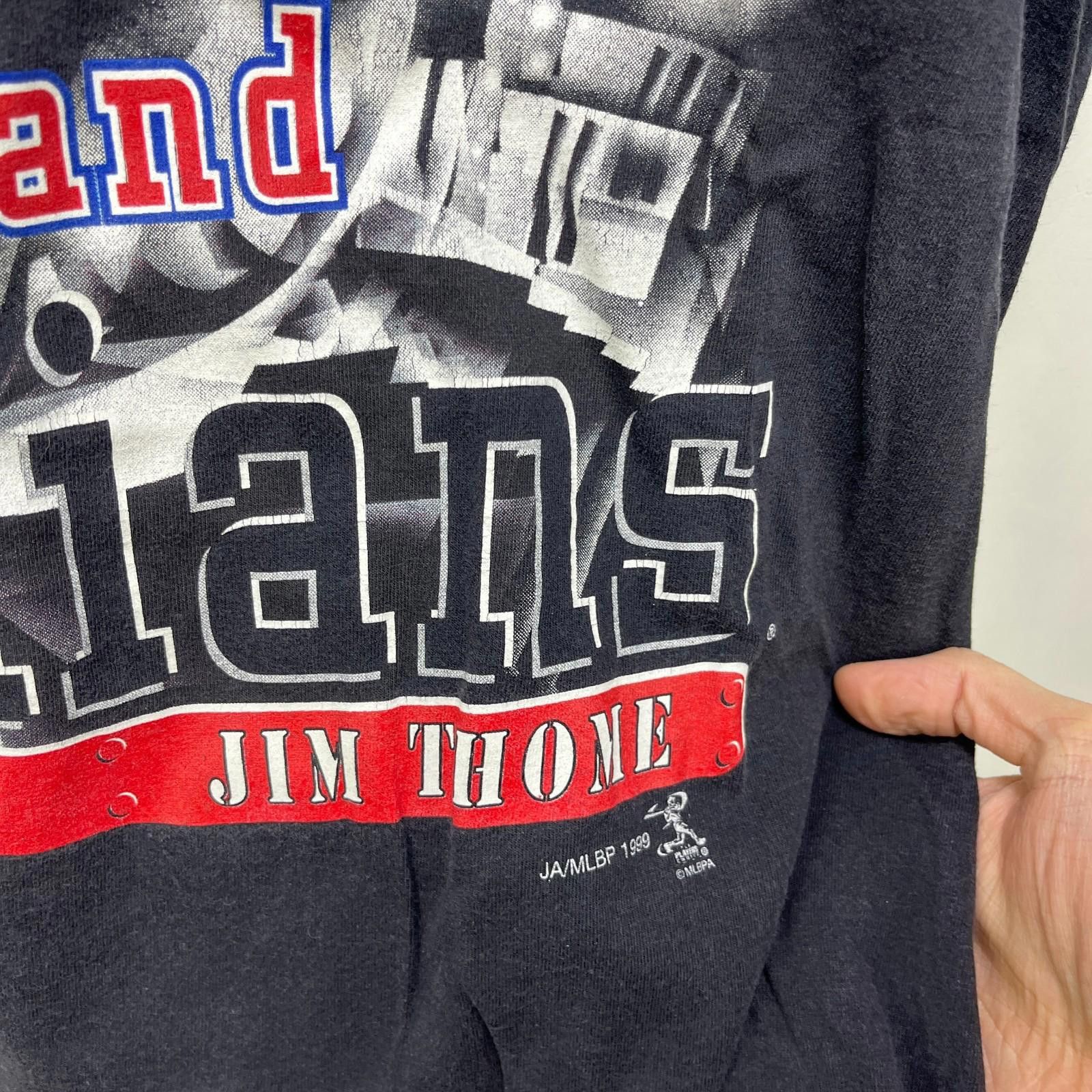 Vintage Vintage 90s Cleveland Indians Jim Thome T Shirt XL Size ONE SIZE - 3 Thumbnail