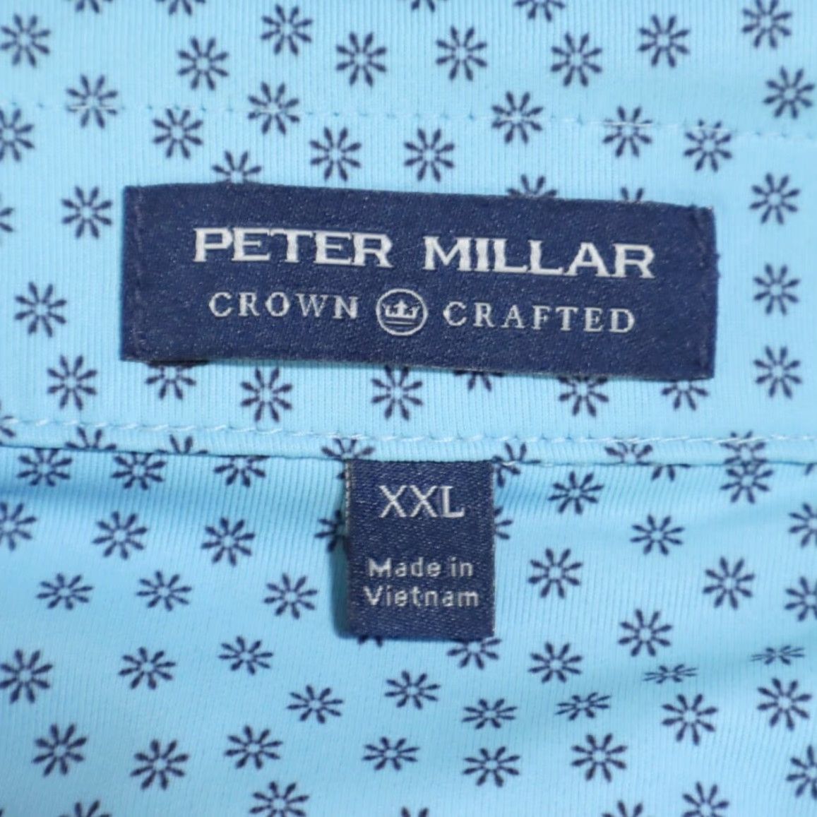 Peter Millar Peter Millar Crown Crafter Tempo Stretch Polo Shirt Blue Men's 2XL Shirt Polo Men Blue Crown Crafter Tempo Stretch Polyester All Over Print 2XL Mens Size US XXL / EU 58 / 5 - 5 Thumbnail