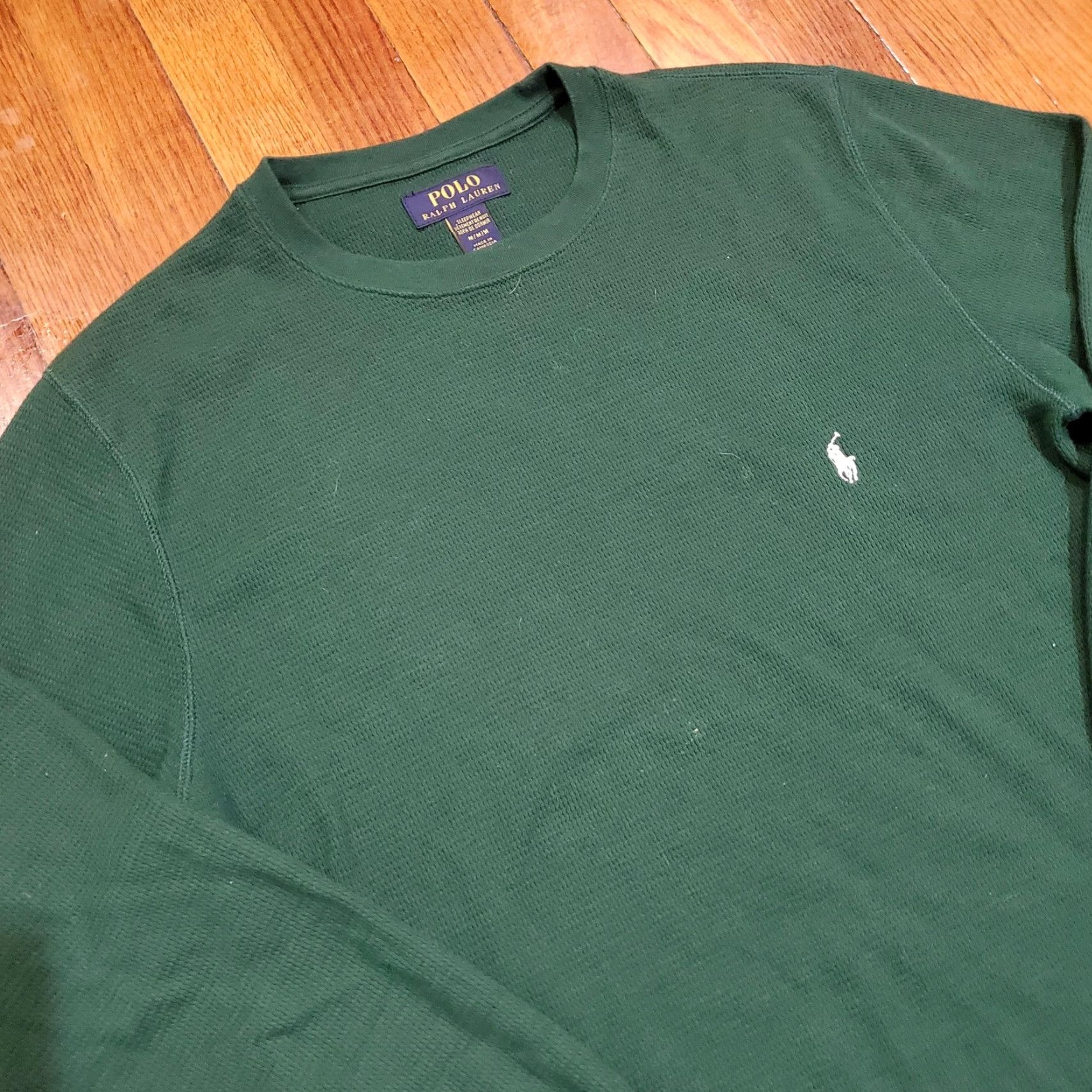 Polo Ralph Lauren Polo Ralph Lauren Shirt Mens M Green Sleepwear Waffle Knit Thermal Top Size US M / EU 48-50 / 2 - 4 Thumbnail