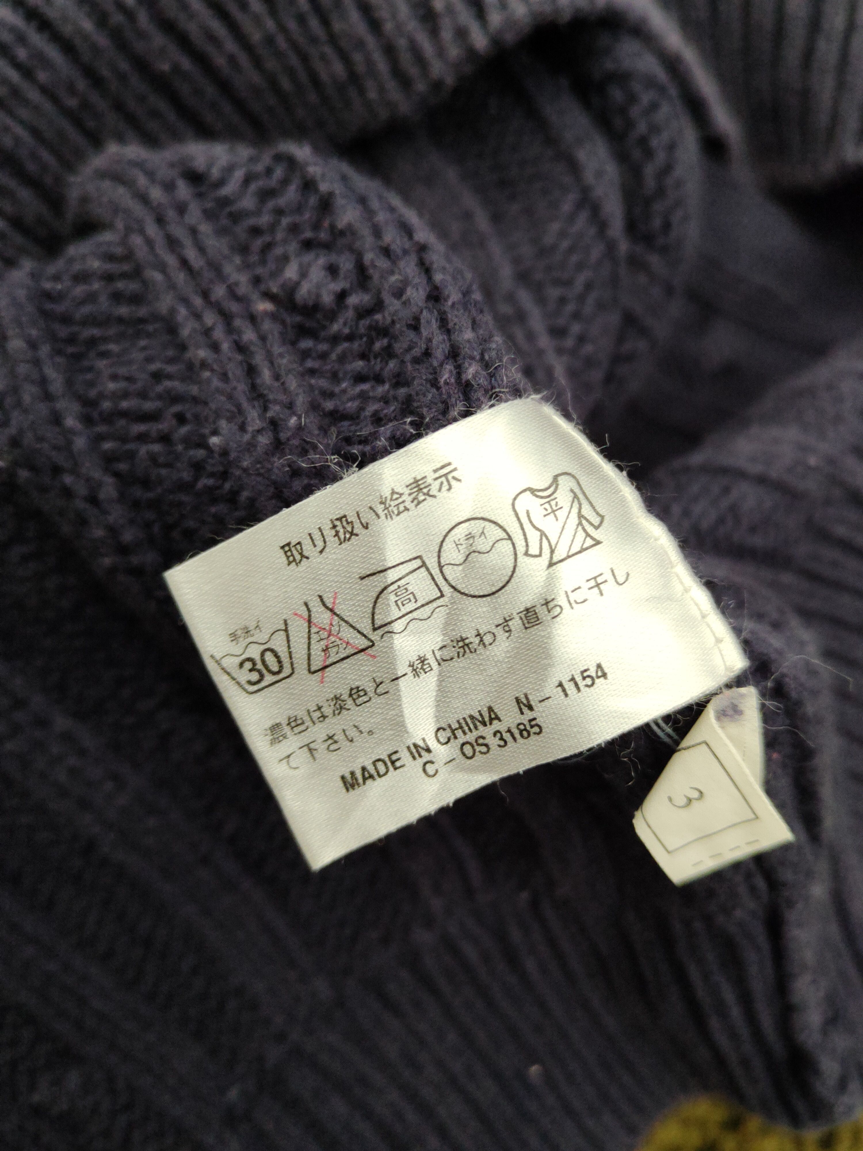 Aran Isles Knitwear × Japanese Brand × Vintage Japanese Brand Navy Faded Knitwear Sweatshirts #W1006 Size US M / EU 48-50 / 2 - 10 Thumbnail
