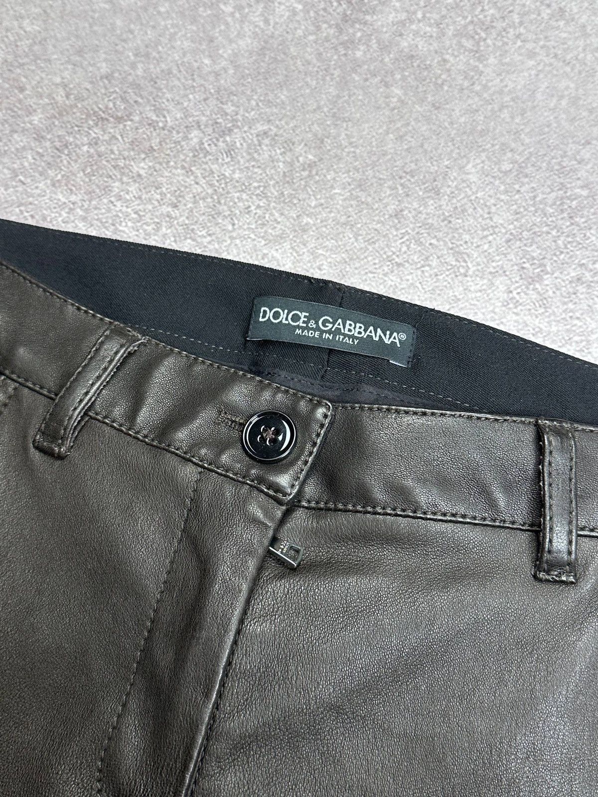 Dolce & Gabbana Dolce & Gabbana Womans Genuine Leather Pants Rare Size 27" / US 4 / IT 40 - 6 Thumbnail