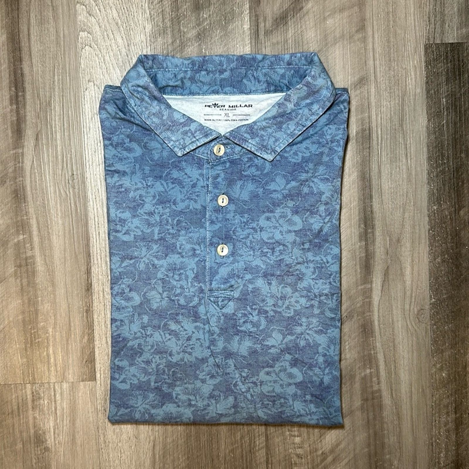 Peter Millar Peter Millar Seaside Floral Pima Cotton Polo - XL Size US XL / EU 56 / 4 - 1 Thumbnail