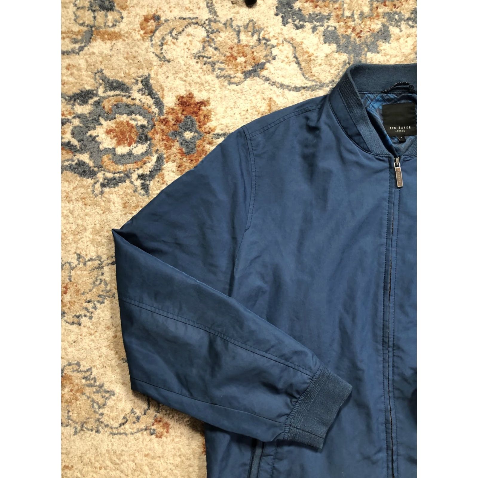 Ted Baker Ted Baker London Jacket Mens 3XL Blue Bomber Microfiber Full Zip Lined Casual Size US XXL / EU 58 / 5 - 3 Thumbnail