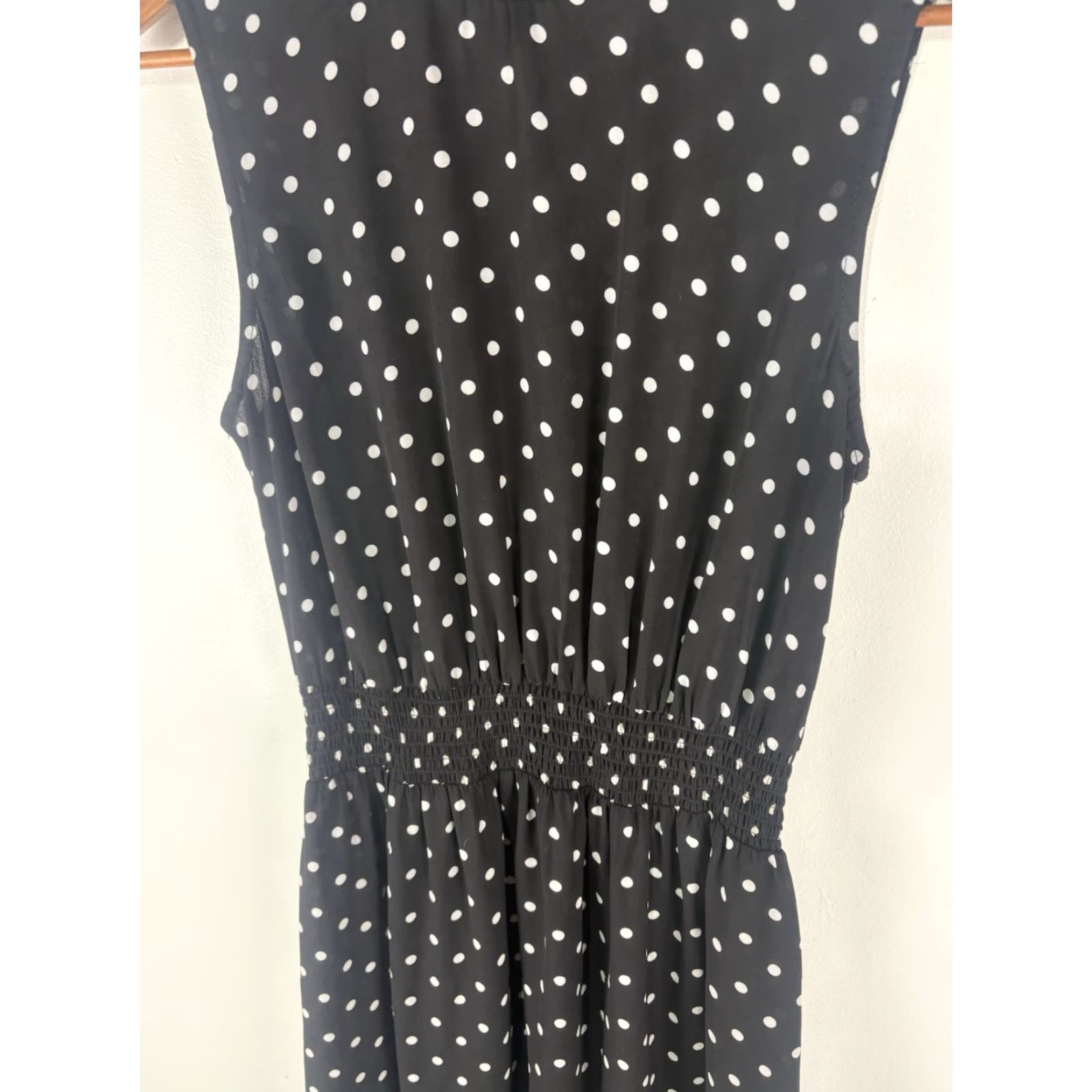Nanette Lepore Nanette Lepore Blk/Wht Polka Dot Midi Sheer Dress Womens Size 8 Size M / US 6-8 / IT 42-44 - 3 Thumbnail