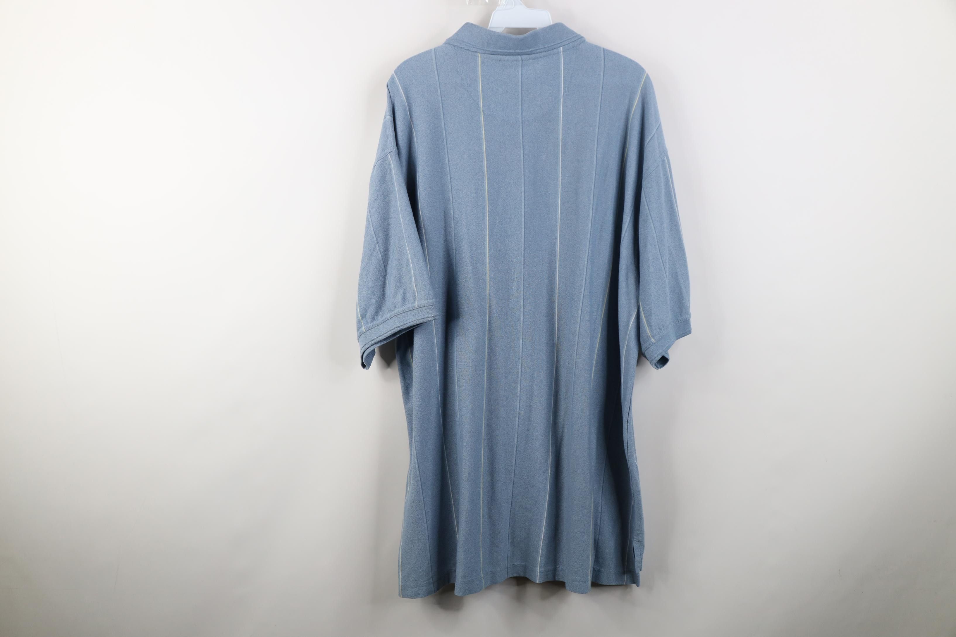 Vintage Vintage 90s Streetwear Knit Collared Golf Polo Shirt Blue Size US XXL / EU 58 / 5 - 11 Thumbnail