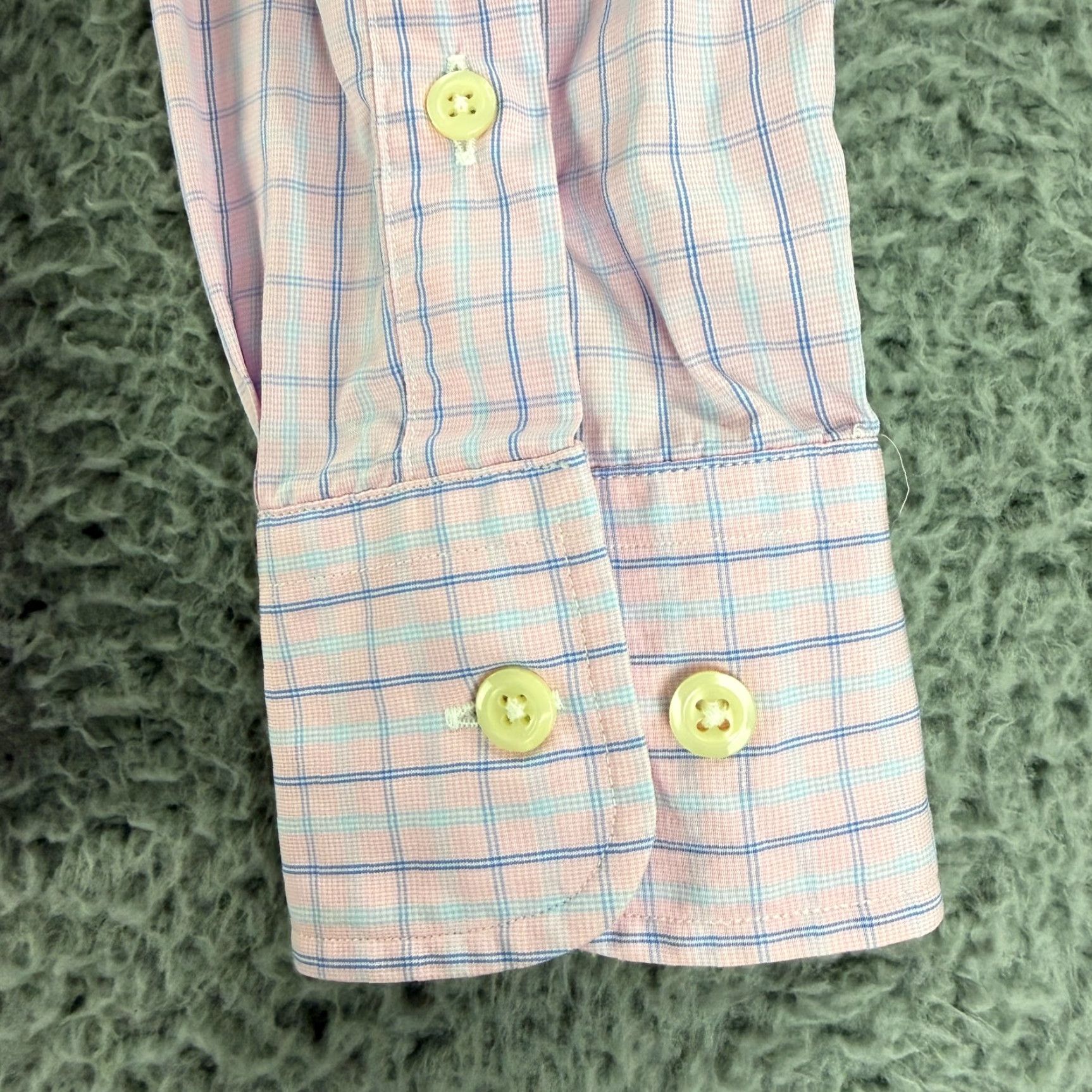 Pinko Gitman Bros. Button-Up Shirt Mens Medium Pink Plaid Long Sleeve VTG USA Made Size US M / EU 48-50 / 2 - 5 Thumbnail