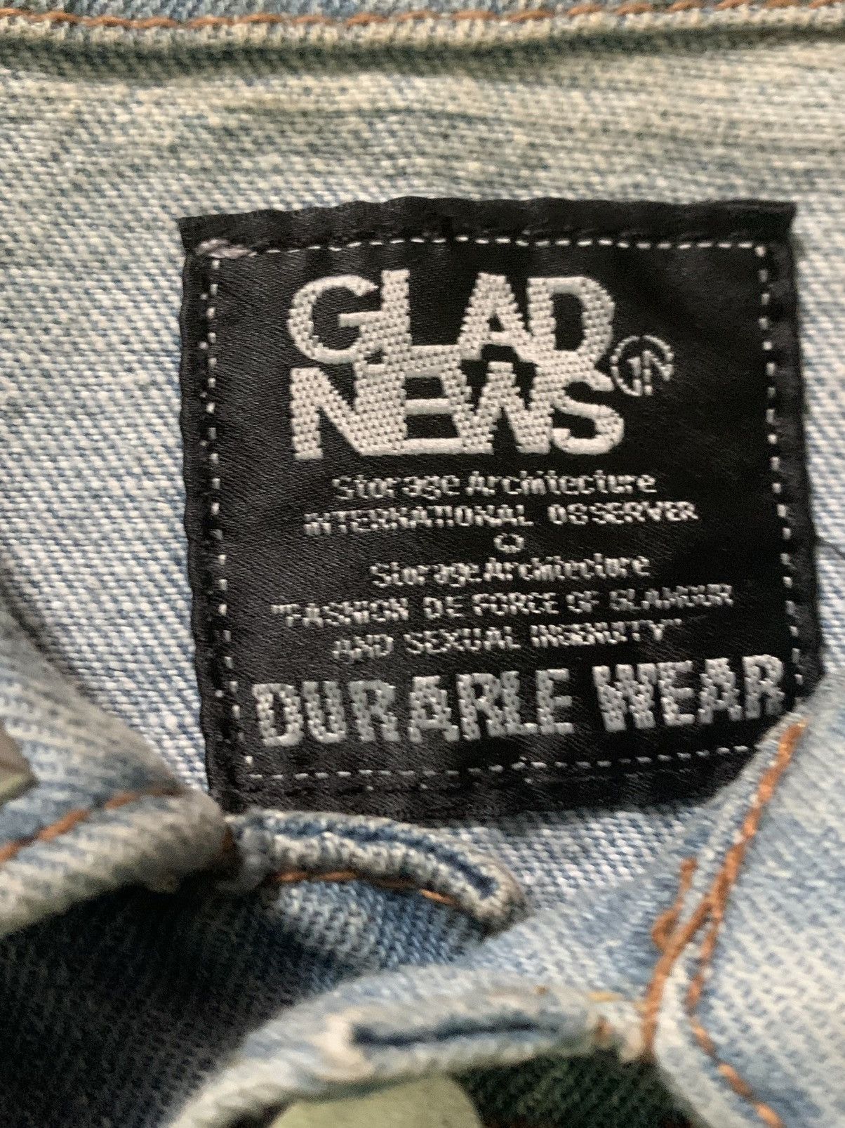 Japanese Brand Glad News big Art studded skull denim Jacket Size US S / EU 44-46 / 1 - 4 Thumbnail