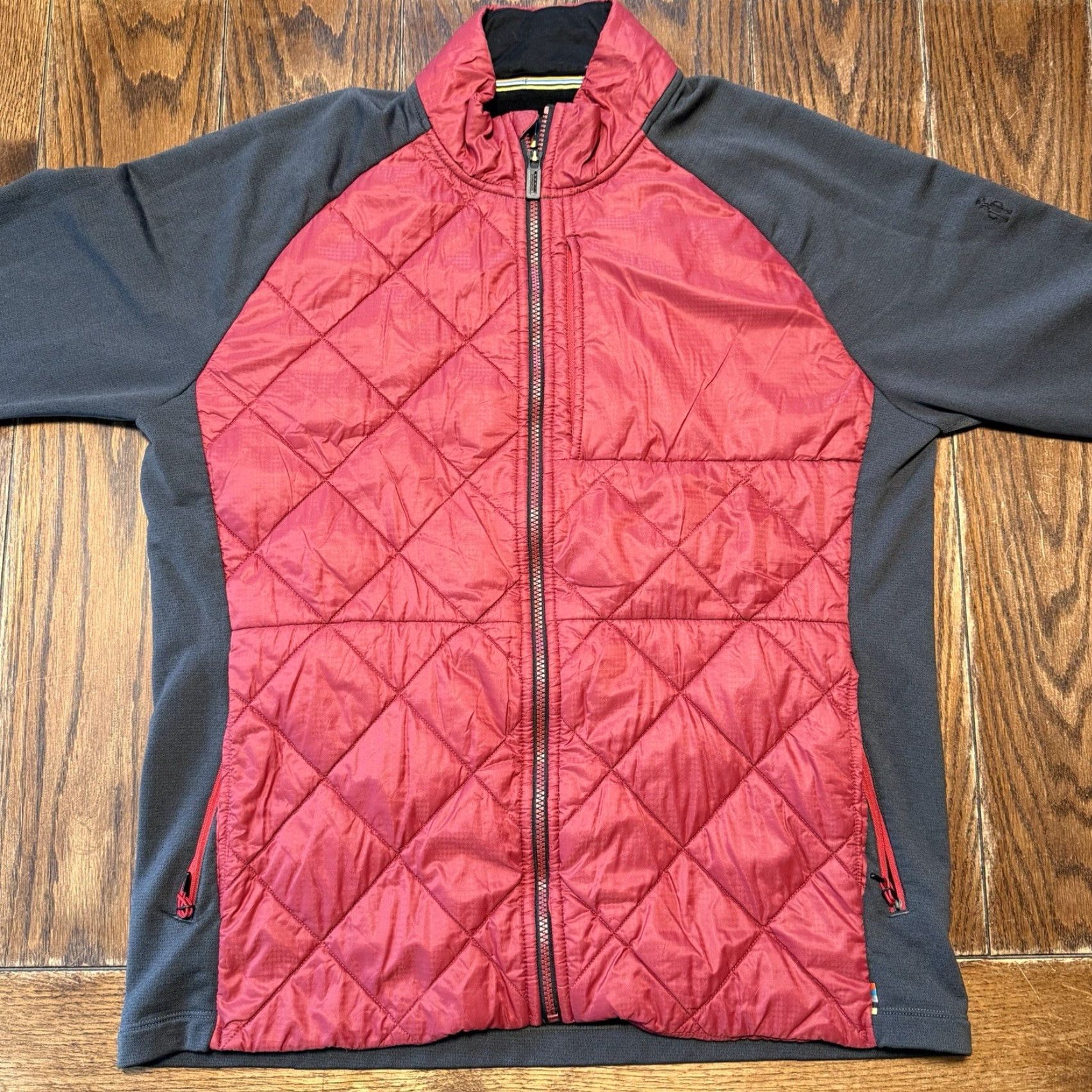 Smartwool Smartwool Smartloft Jacket Mens XXL Red Gray Hybrid Puffer Midweight Zip Pockets Size US XXL / EU 58 / 5 - 2 Thumbnail