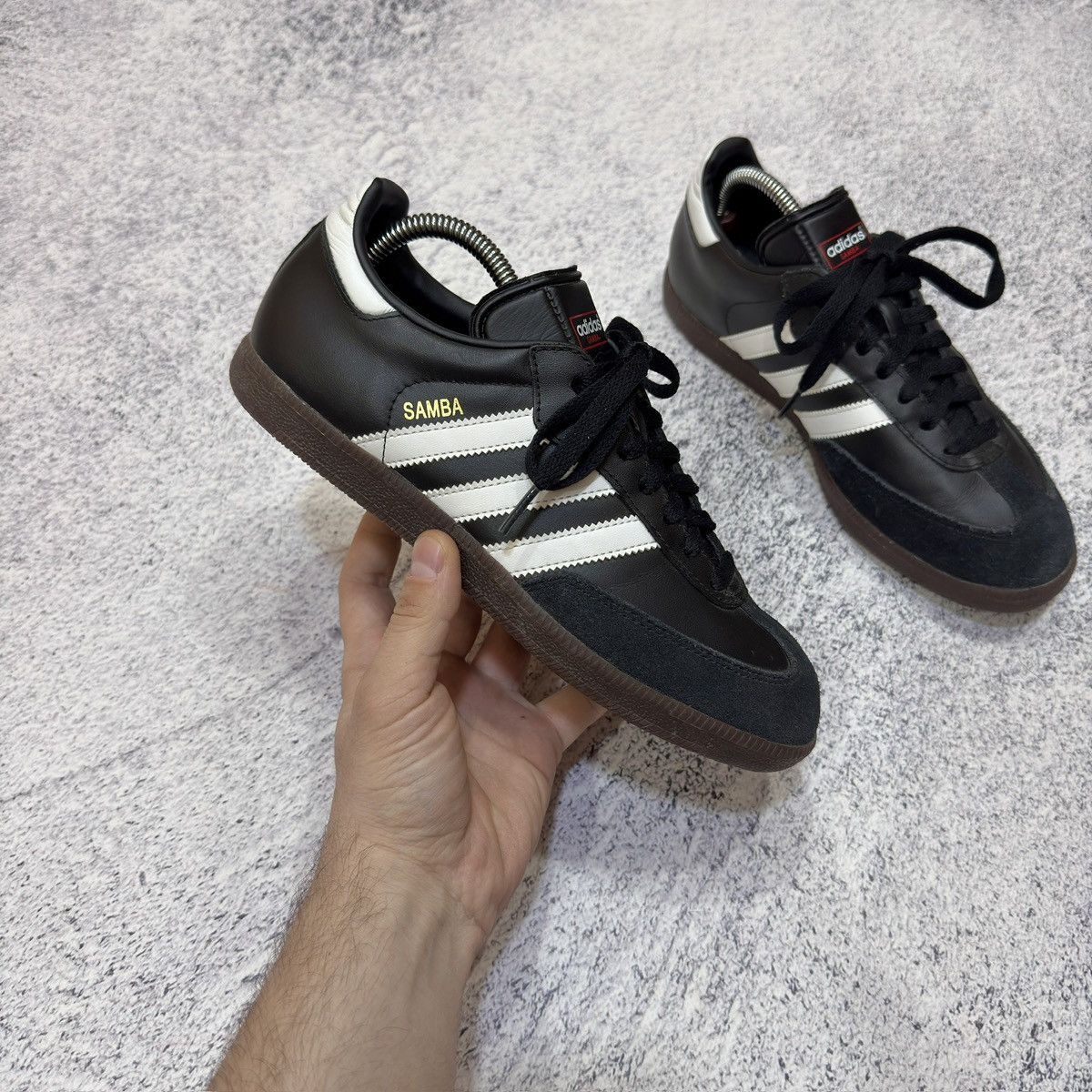 Adidas × Designer Adidas Samba Black Leather US7 UK6.5 EU40 JP25 Size US 7 / EU 40 - 3 Thumbnail