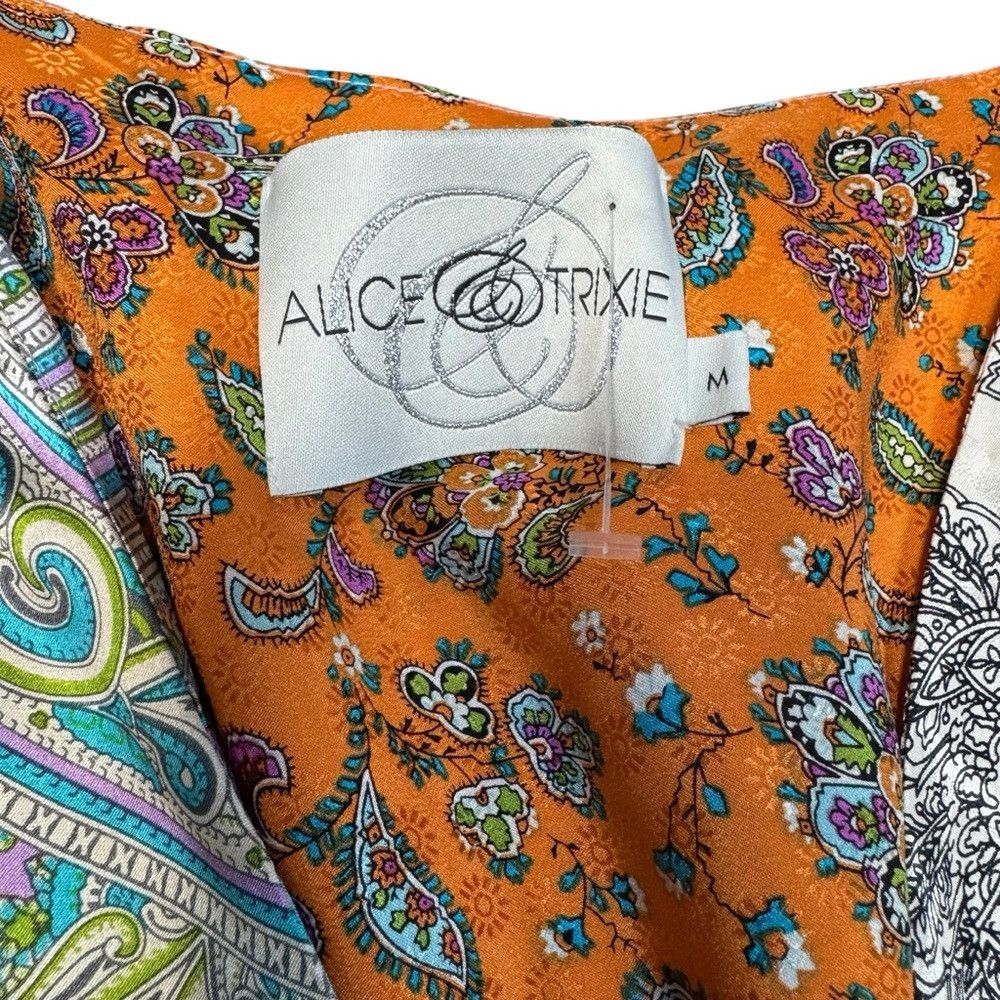 Other New Alice & Trixie 100% Silk Boho Multi Print Blouse Size M Size M / US 6-8 / IT 42-44 - 7 Thumbnail