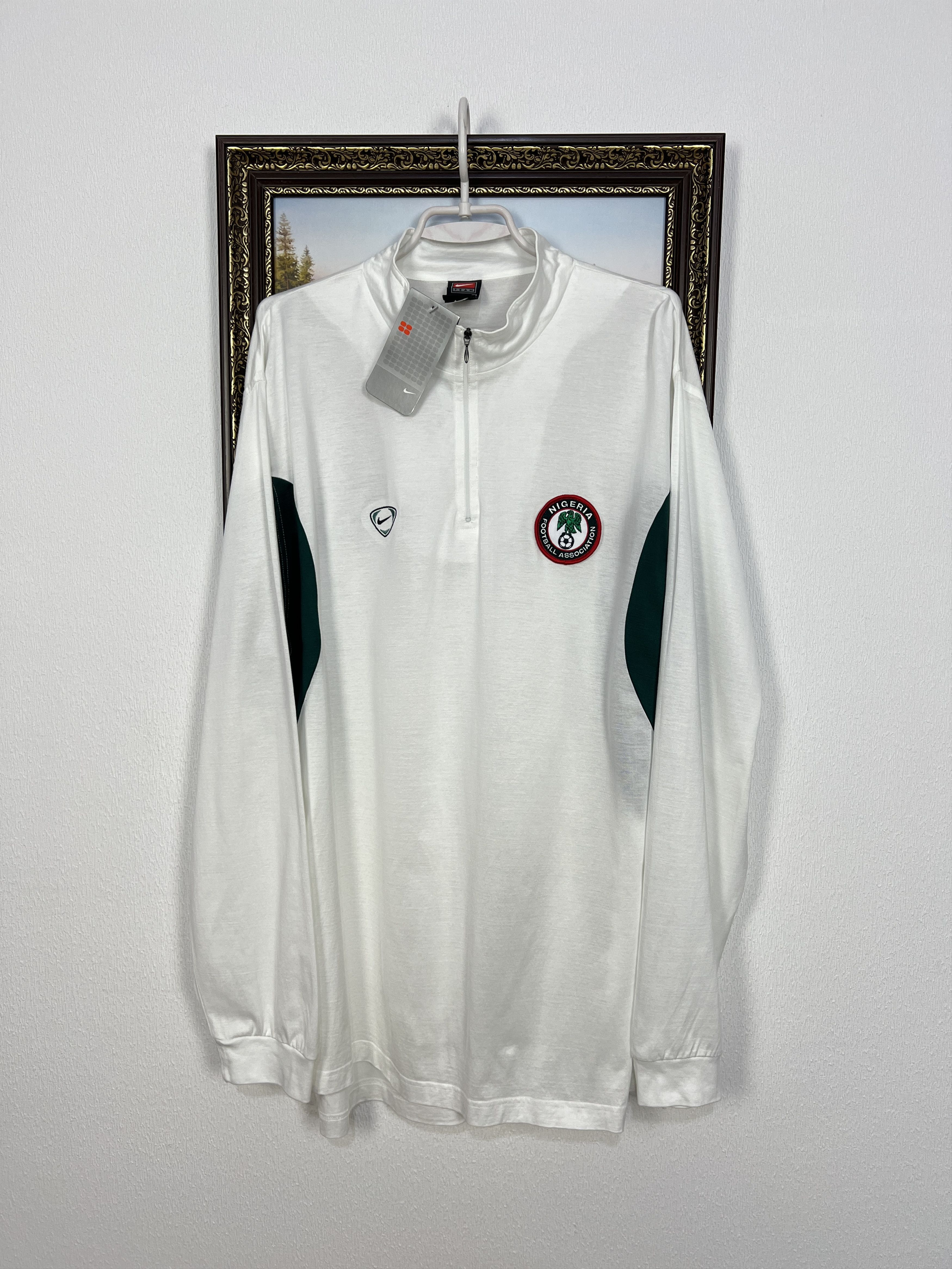 Nike Vintage 90's Nike Nigeria Football Shirt Long Sleeve Train Size US XL / EU 56 / 4 - 1 Thumbnail