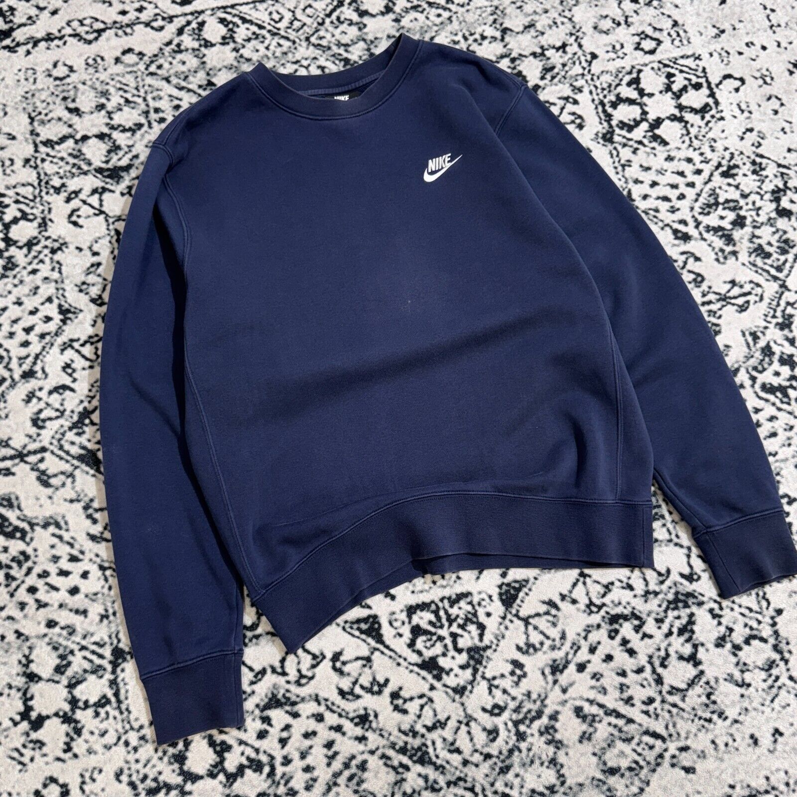 Nike × Vintage Vintage Nike Unisex Navy Cotton Crewneck Size S Y2K Club 90s Size US S / EU 44-46 / 1 - 3 Thumbnail