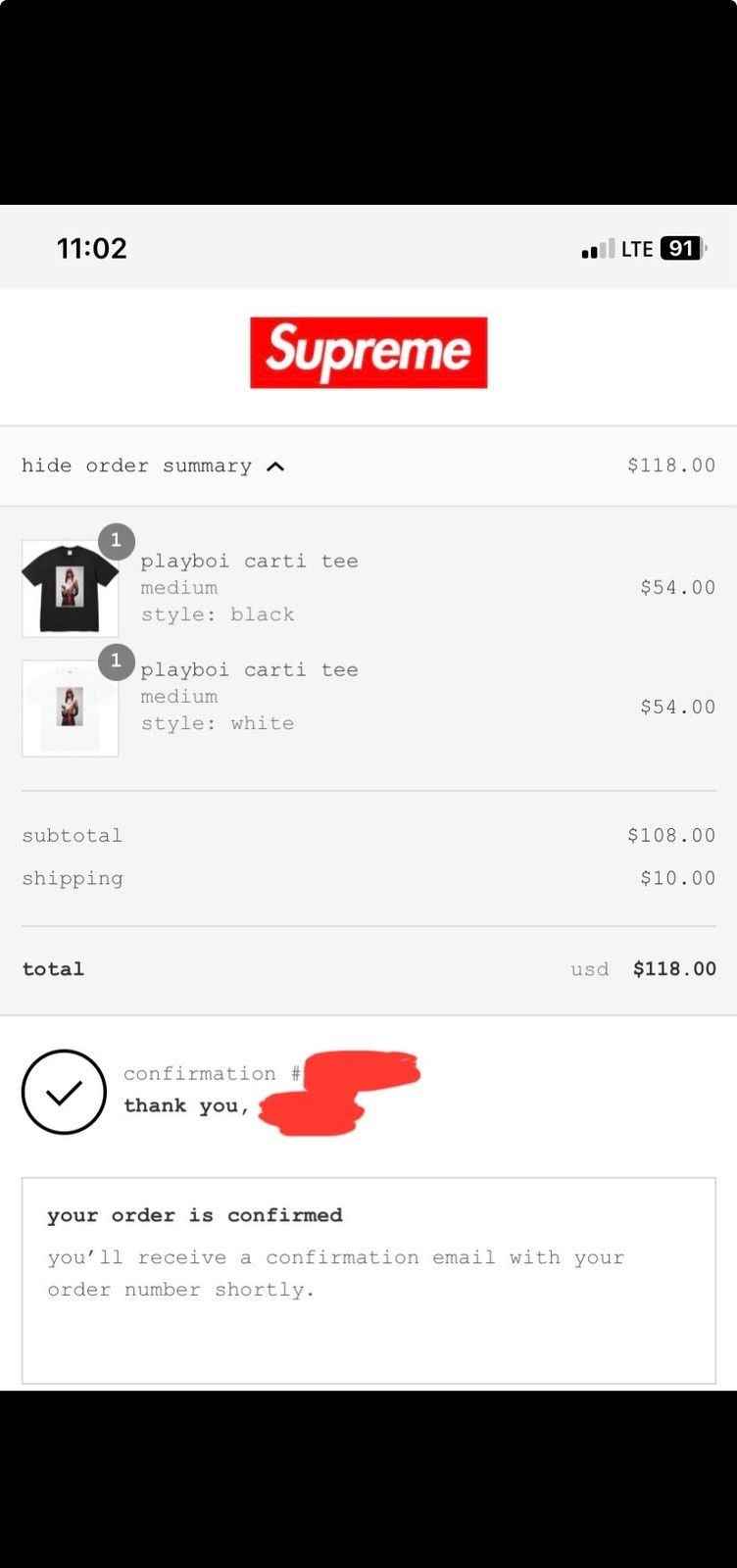 Supreme Supreme Playboi Carti T-shirt Size US M / EU 48-50 / 2 - 5 Thumbnail
