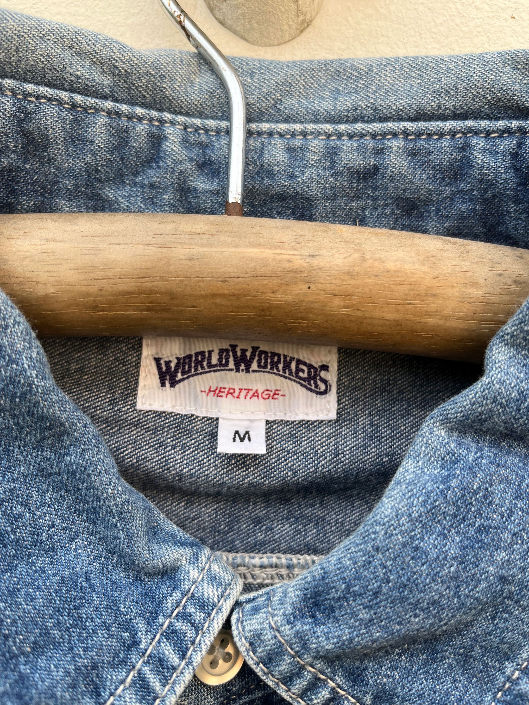 Big John × Japanese Brand WorldWorkers Heritage Big John Pulll Over Denim Shirt Size US M / EU 48-50 / 2 - 2 Thumbnail