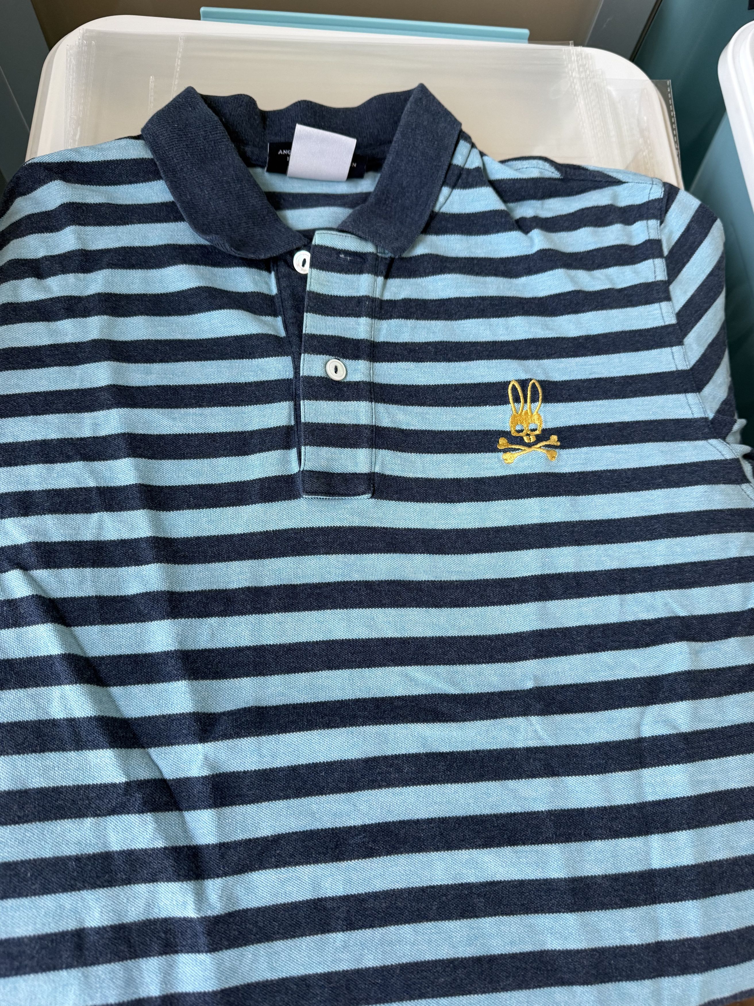 Psycho Bunny Psycho Bunny 2 Button striped polo Size US S / EU 44-46 / 1 - 3 Thumbnail