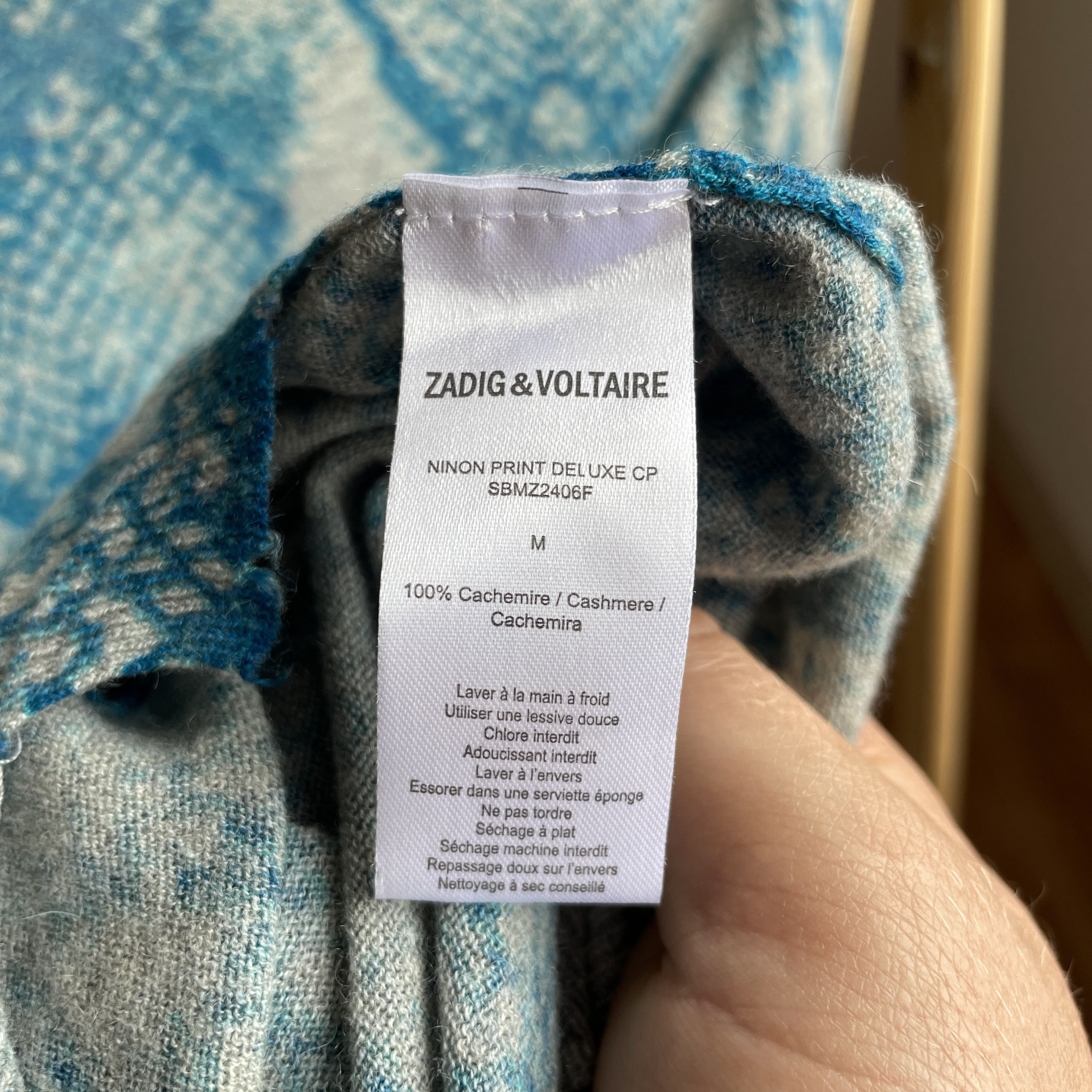 Zadig & Voltaire Zadig & Voltaire Deluxe Womens Ninon Print Cashmere Cardigan Size M / US 6-8 / IT 42-44 - 10 Thumbnail