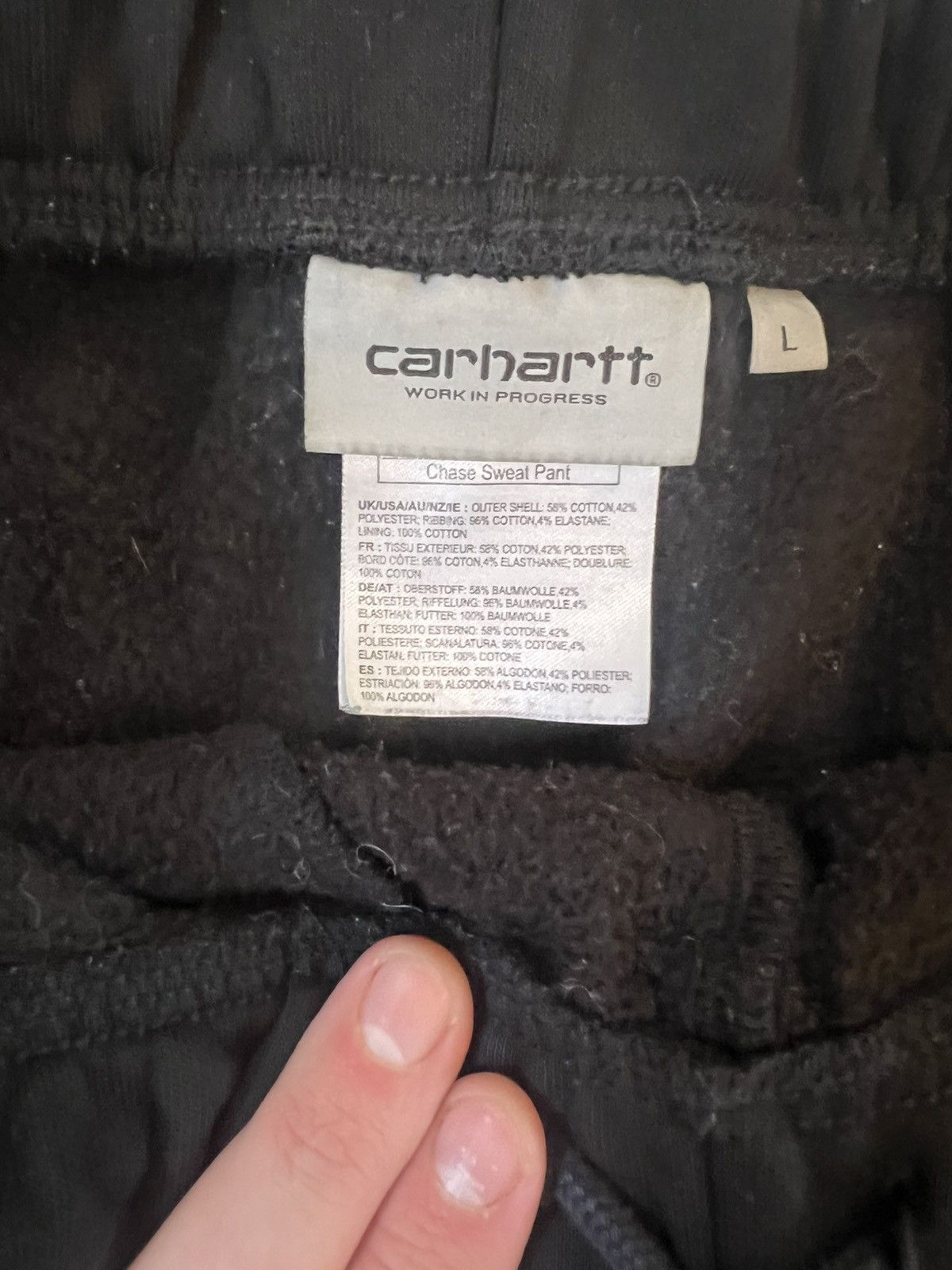 Carhartt Wip CARHARTT WIP - CHASE SWEATPANTS - BLACK - SIZE LARGE Size US 44 / EU 60 - 8 Thumbnail