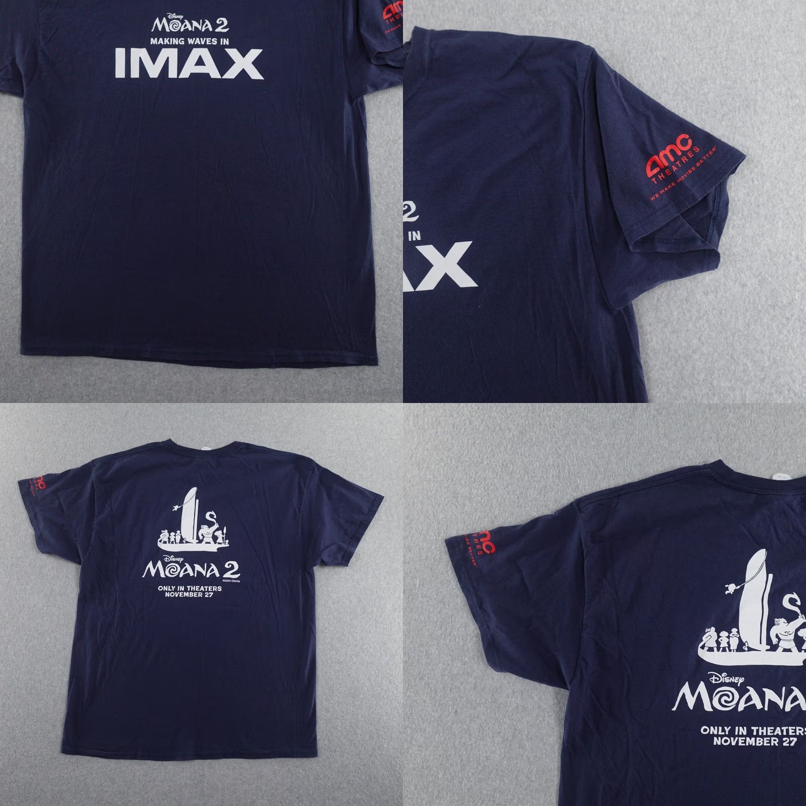 Port & Company Moana Movie Promo XL (22X30) Blue T-Shirt Mens Capri? Size US XL / EU 56 / 4 - 8 Thumbnail