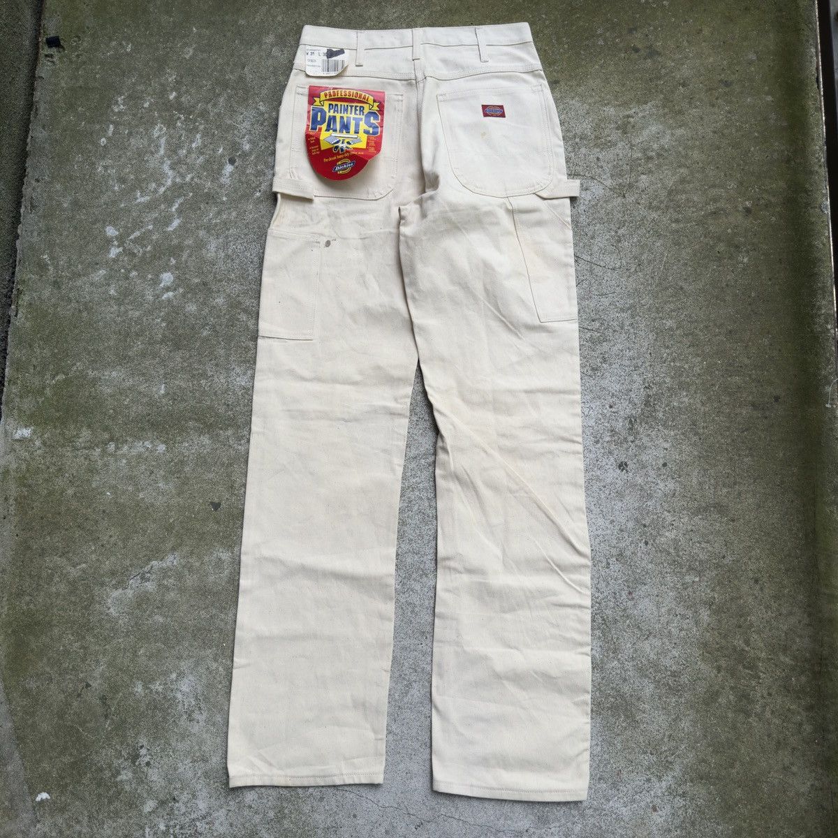 image of 1970S Dickies White Painter Carpenter Canvas Pants 30X35, Men's