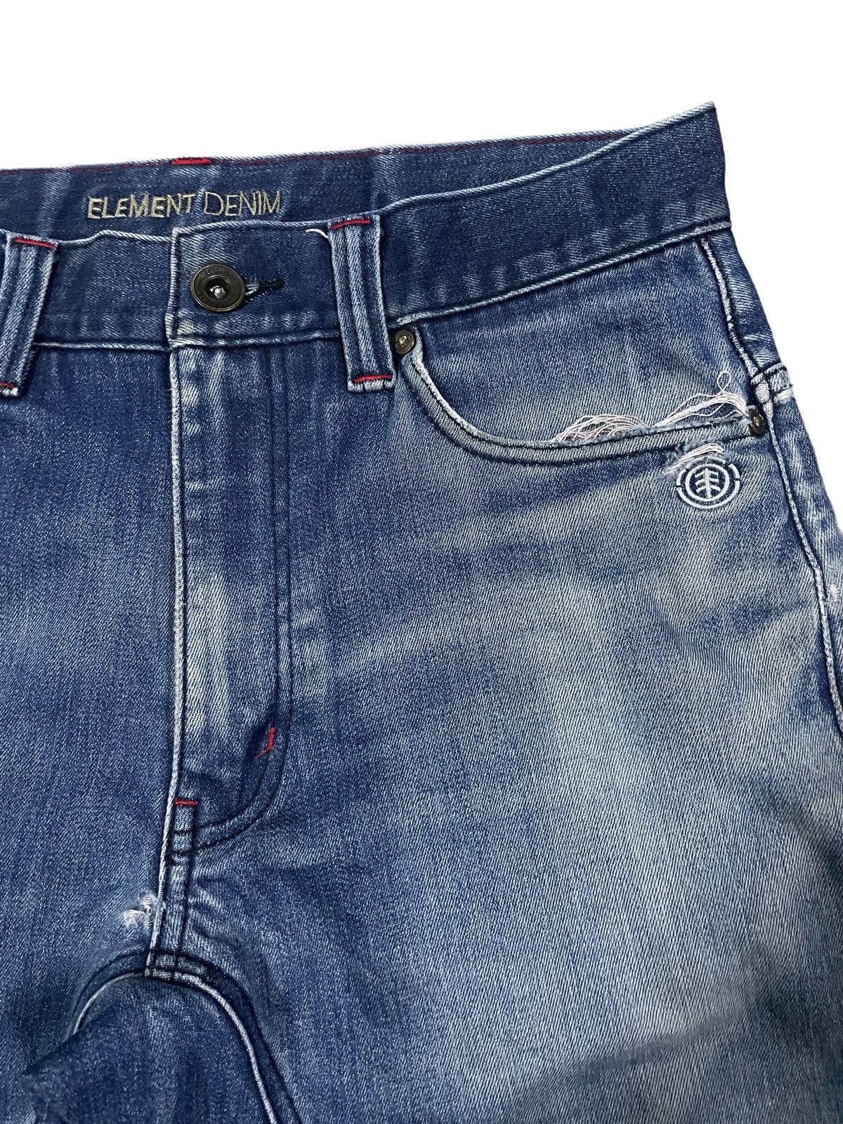 Element Vintage Y2K Elements Streetstyle Twisted Blue Washed Jeans Size US 30 / EU 46 - 5 Thumbnail