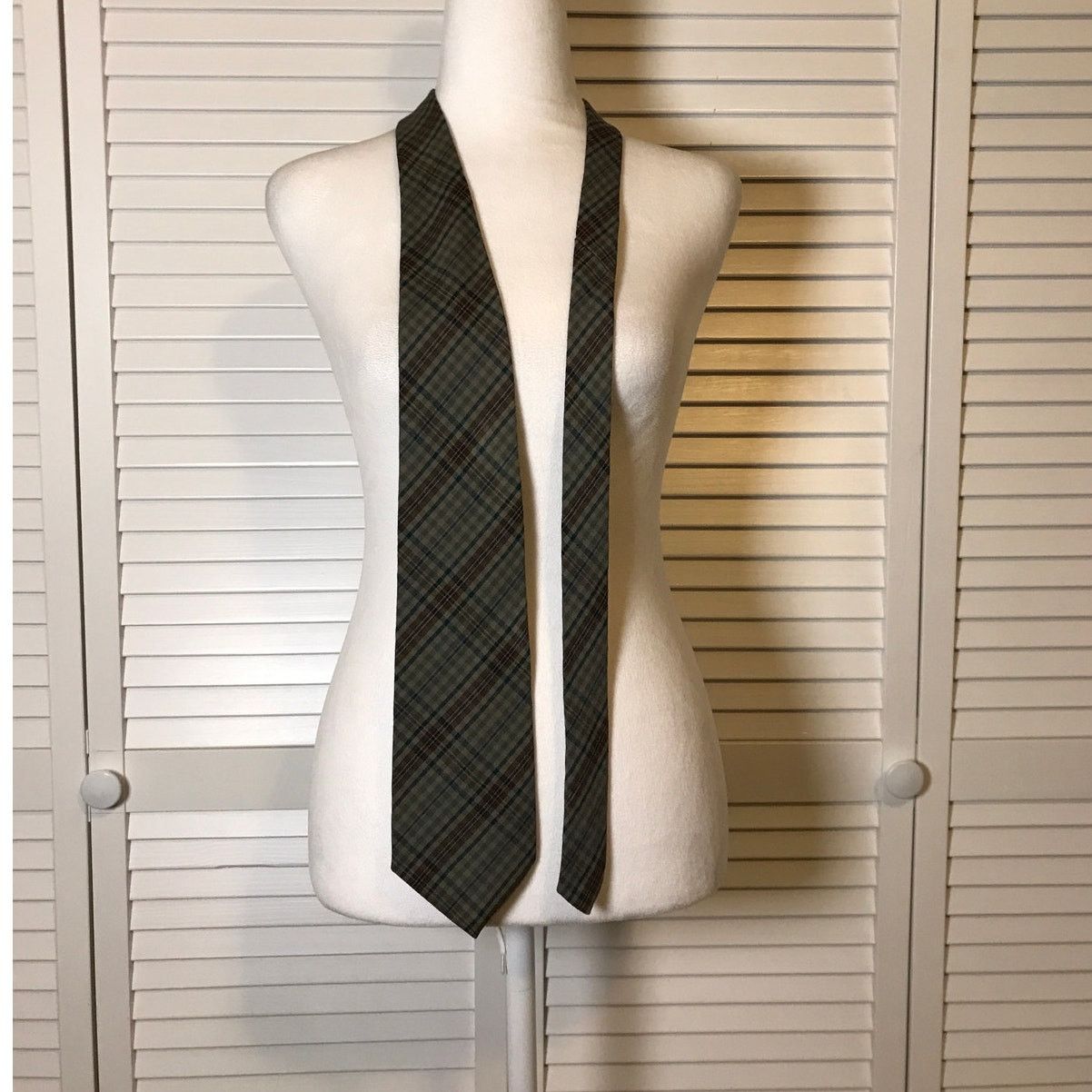 Pendleton Pendleton Vintage Plaid Short Wide Virgin Wool Men Necktie Size ONE SIZE - 2 Thumbnail