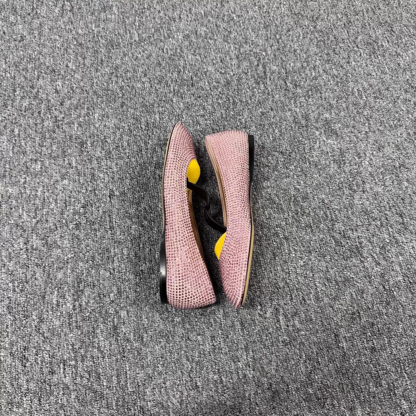 Loewe Loewe Pink Sheepskin Crystal-Embellished Flat Shoes 40 Size US 9.5 / IT 39.5 - 4 Thumbnail