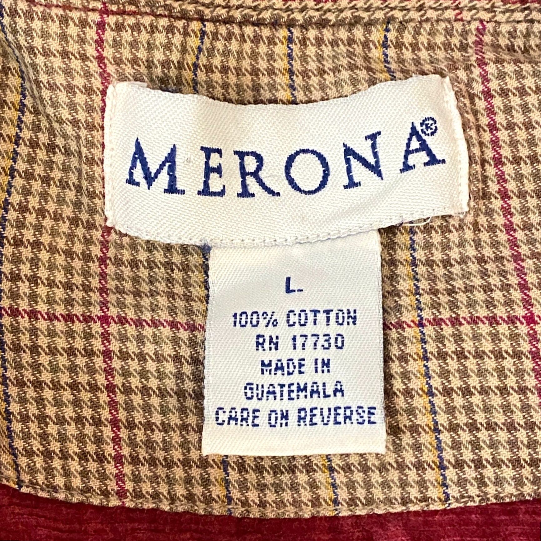 Merona Merona Button-Up Corduroy Shirt Mens Large Long Sleeve Burgundy Casual Shirt Size US L / EU 52-54 / 3 - 3 Thumbnail