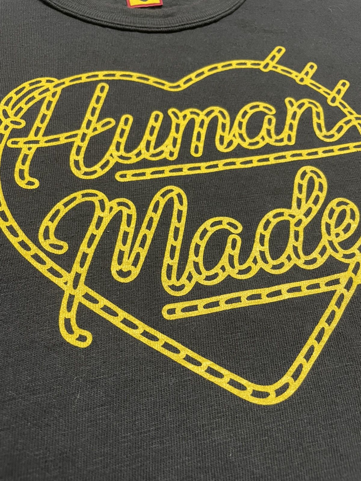 Human Made Human Made Heart Logo T-Shirt Black/Yellow Made In Japan Size US M / EU 48-50 / 2 - 6 Thumbnail