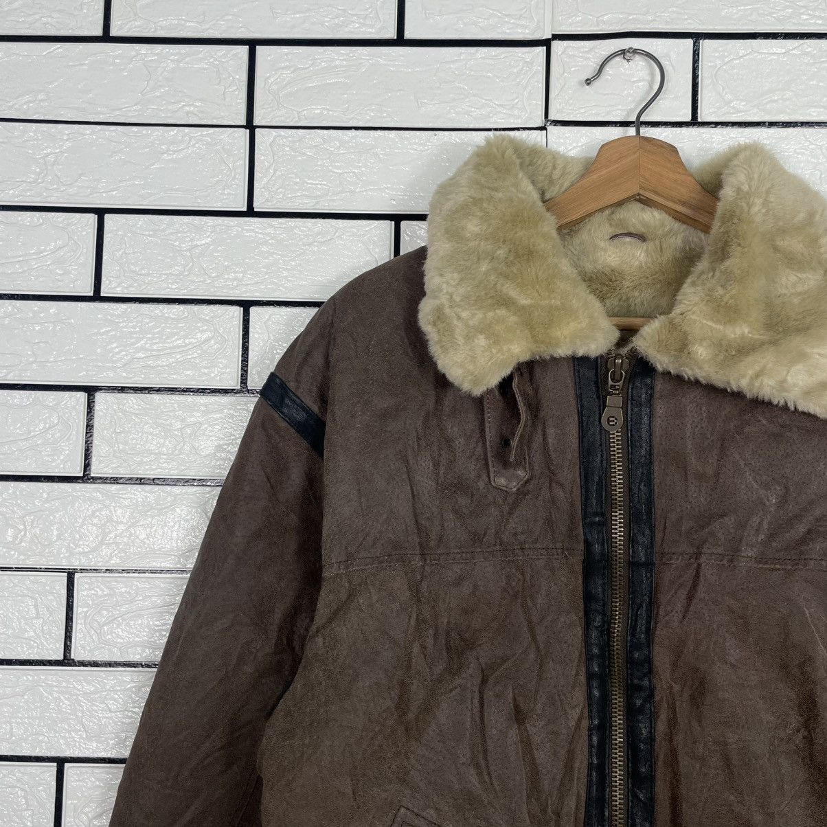 Japanese Brand Stocker Point B3 Shearling Sheepskin Bomber Jacket Size US M / EU 48-50 / 2 - 6 Thumbnail