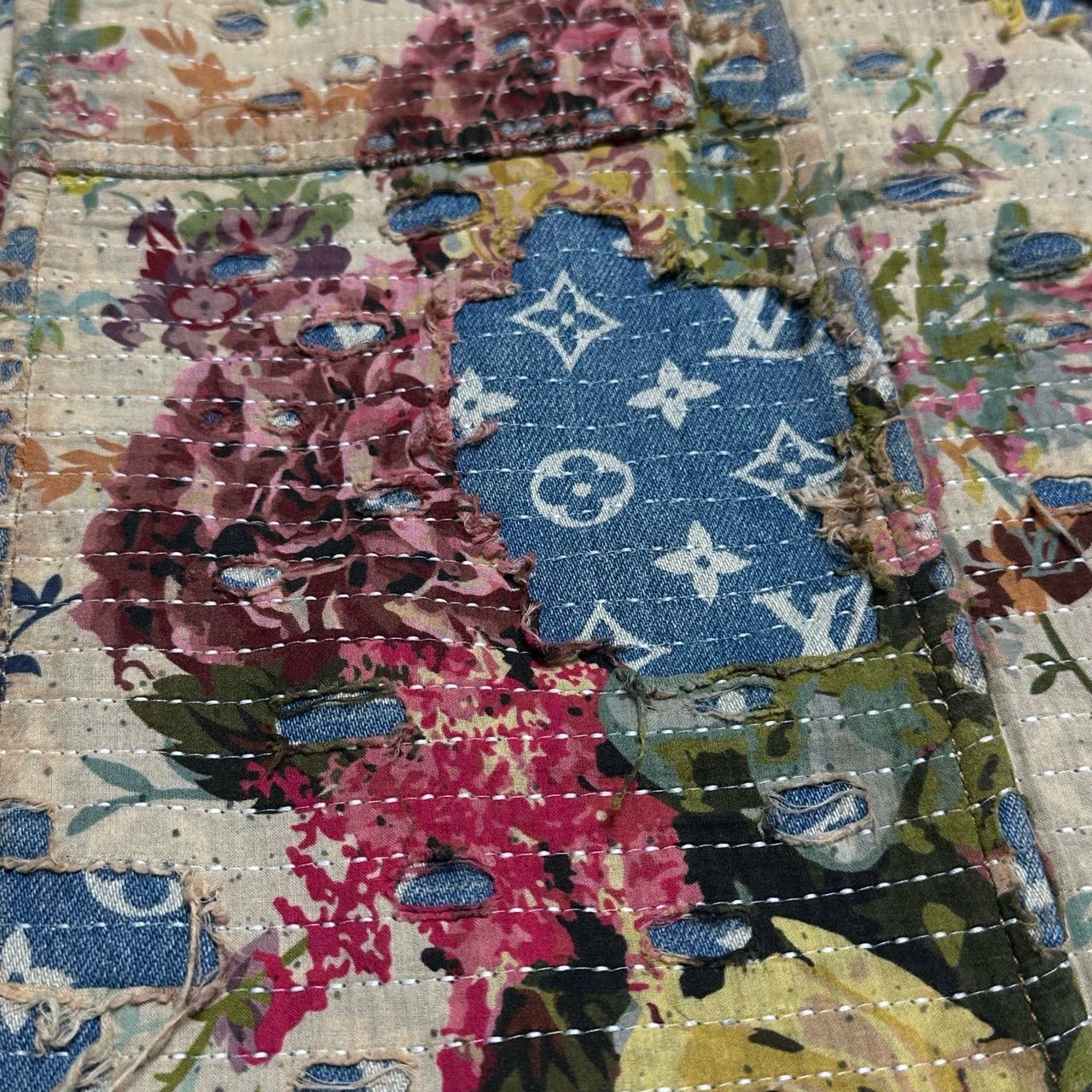 Louis Vuitton louis vuitton floral patchwork denim pants Size US 30 / EU 46 - 3 Thumbnail