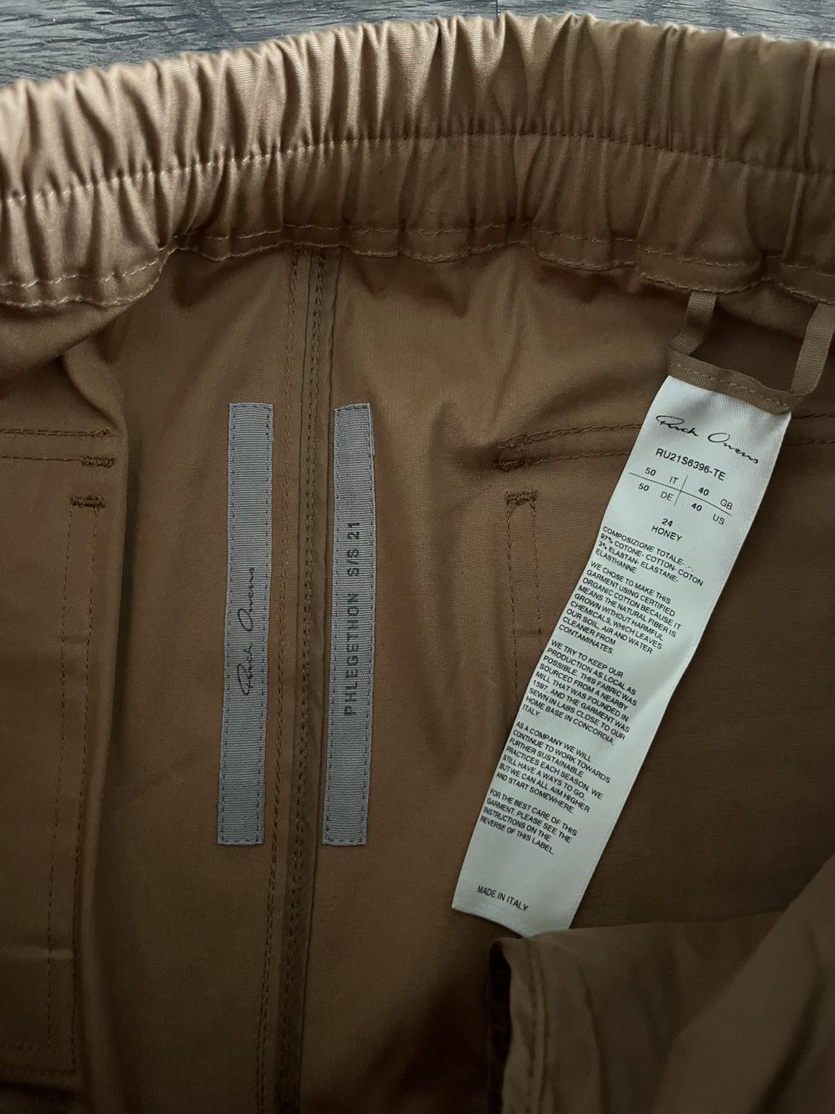 Rick Owen’s mastadon pants in rare wheat color way