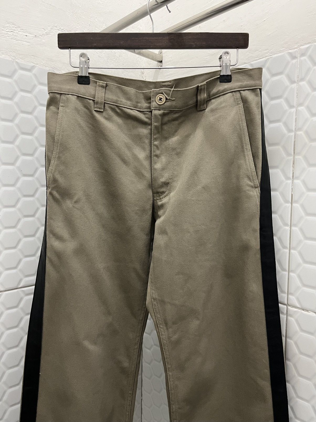 Comme des Garcons AD2007 Tape Leather Baggy Pants Size US 31 - 2 Thumbnail