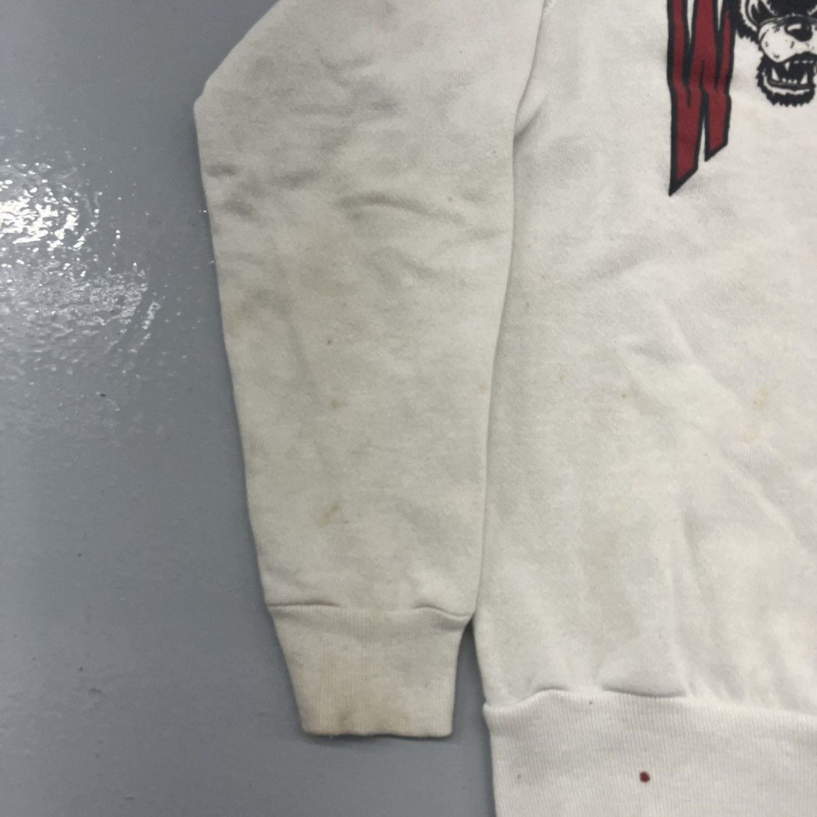 Vintage Vintage 80s NC State University White Raglan Sweatshirt Size S / US 4 / IT 40 - 3 Thumbnail