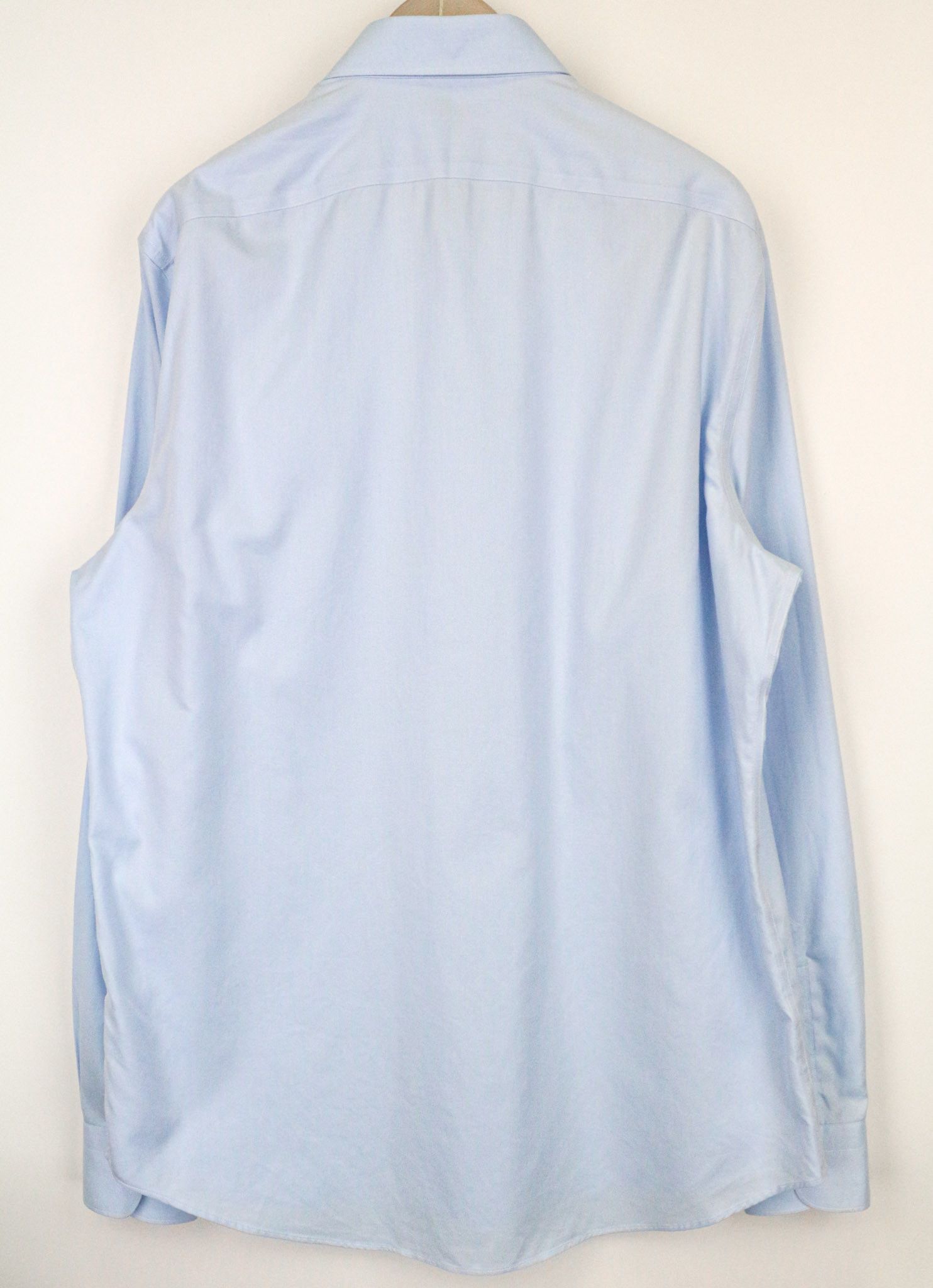 Suitsupply 45L/17 3/4L Slim Blue Cotton Long Sleeve Shirt 74692 Size US L / EU 52-54 / 3 - 2 Thumbnail