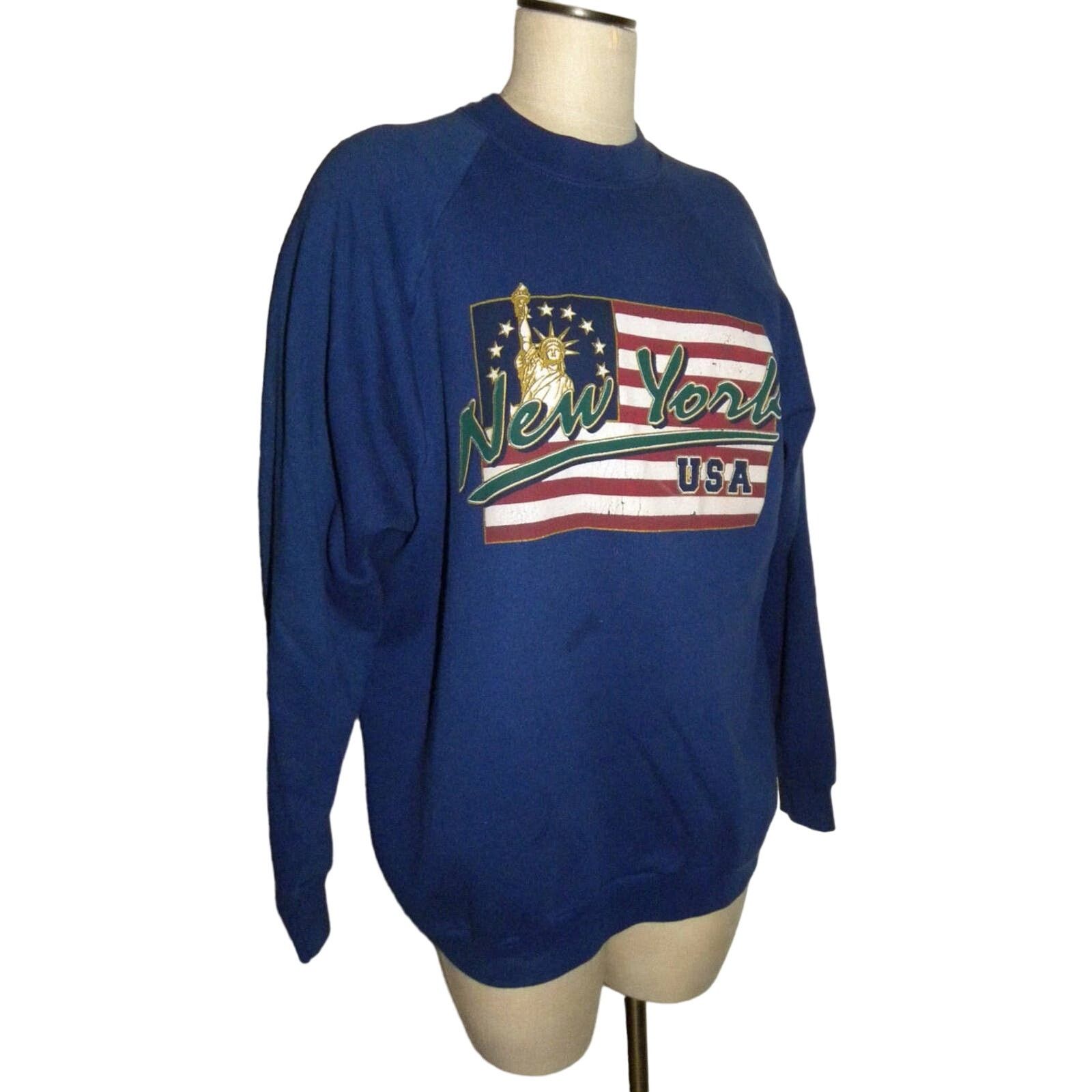 Vintage 80s NYC Sweatshirt | Made USA New York City Destination XL Size US XL / EU 56 / 4 - 1 Thumbnail