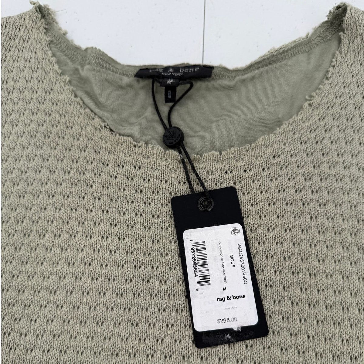 Rag & Bone NWT Rag & Bone Carine Crochet Moss Green Tank Maxi Dress Size M / US 6-8 / IT 42-44 - 6 Thumbnail