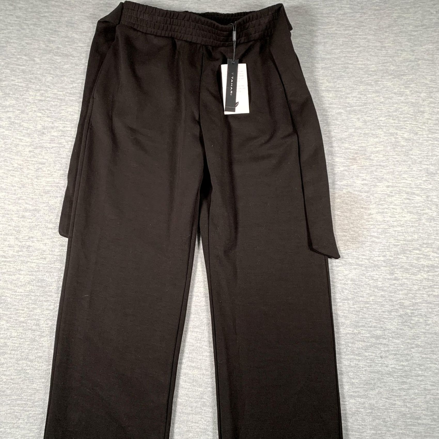 Vintage T Tahari Sweatpants Women S Black Modal Jersey Elastic Waist Size S / US 4 / IT 40 - 2 Thumbnail