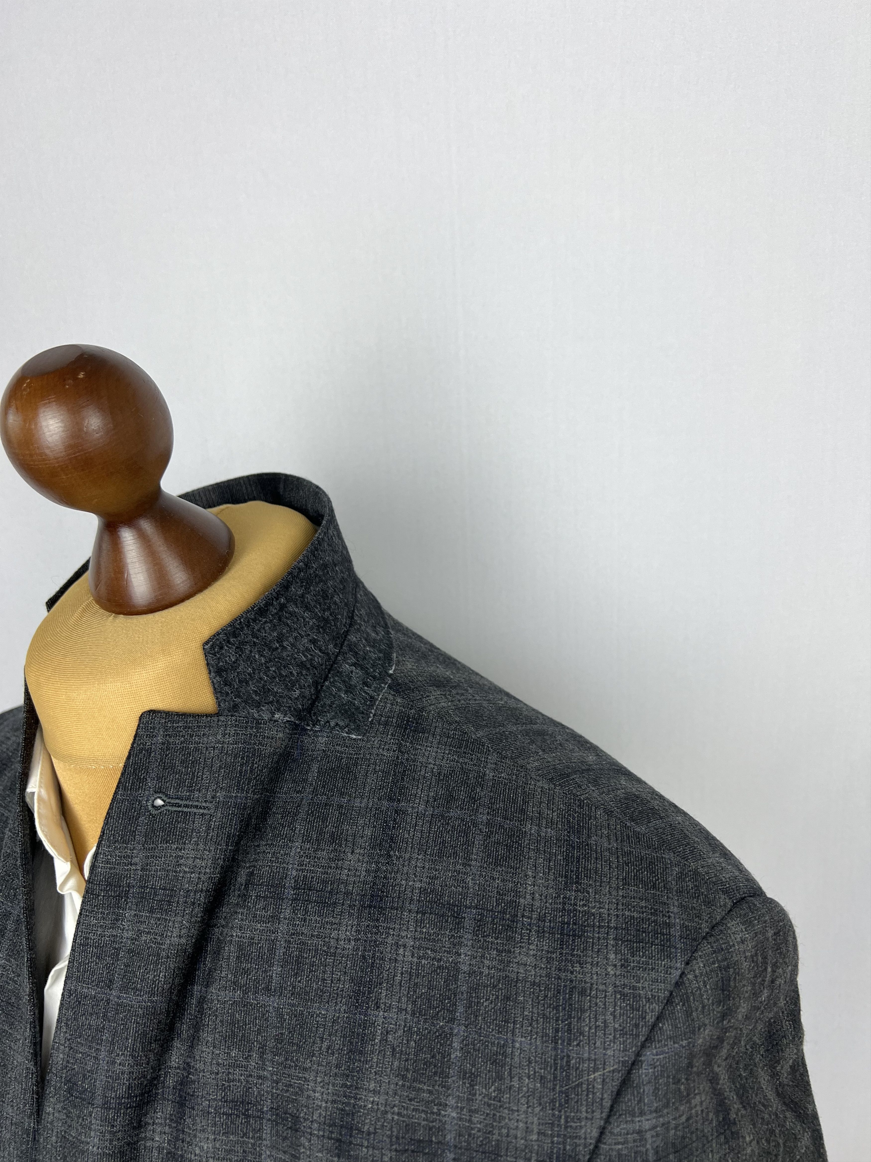 Italic CACHAREL x Zignone 100% Pure Wool Plaid Slim 2 Piece Suit Size 42R - 7 Thumbnail