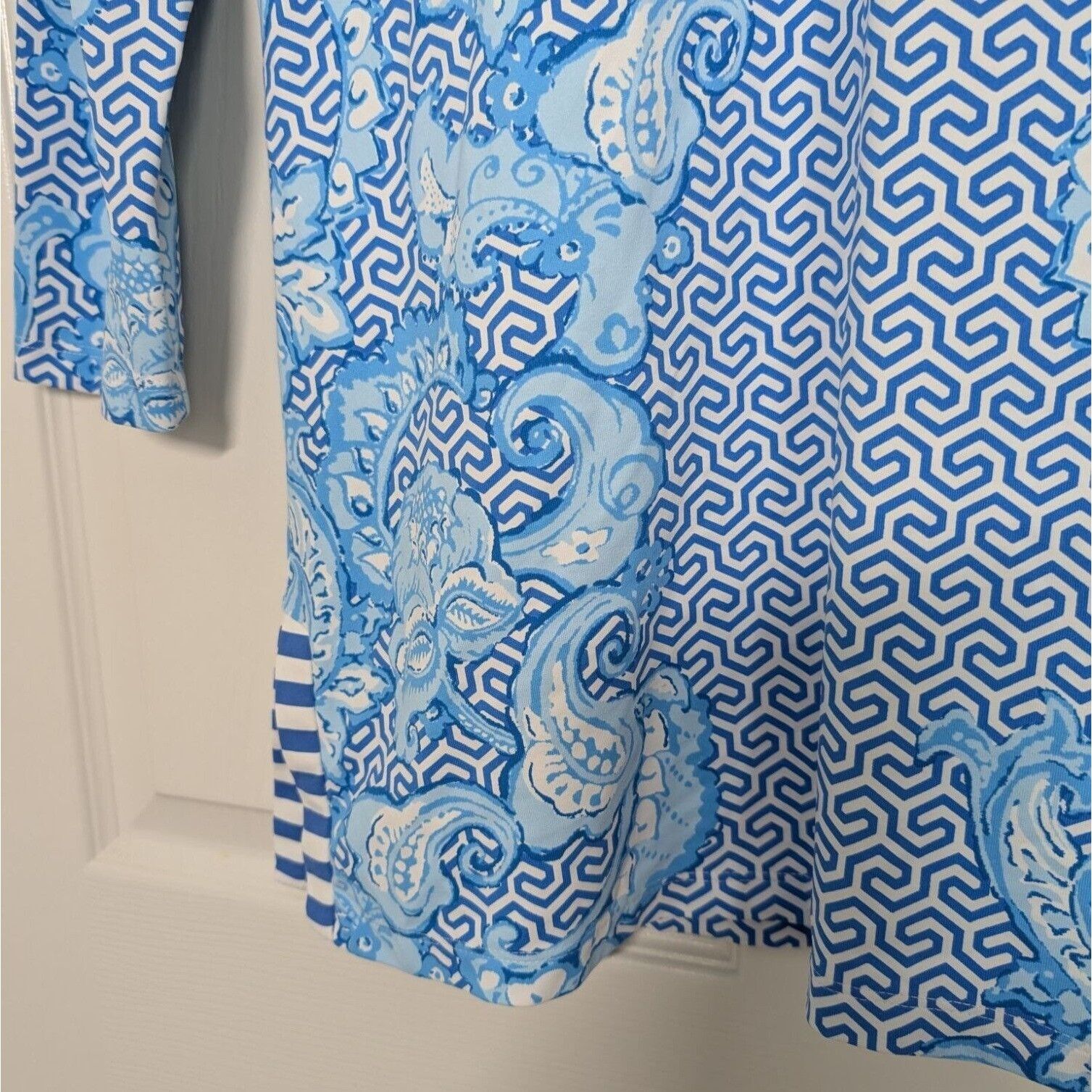 Designer J McLaughlin Catalina Cloth Blouse Womens Size Medium Blue Size M / US 6-8 / IT 42-44 - 3 Thumbnail