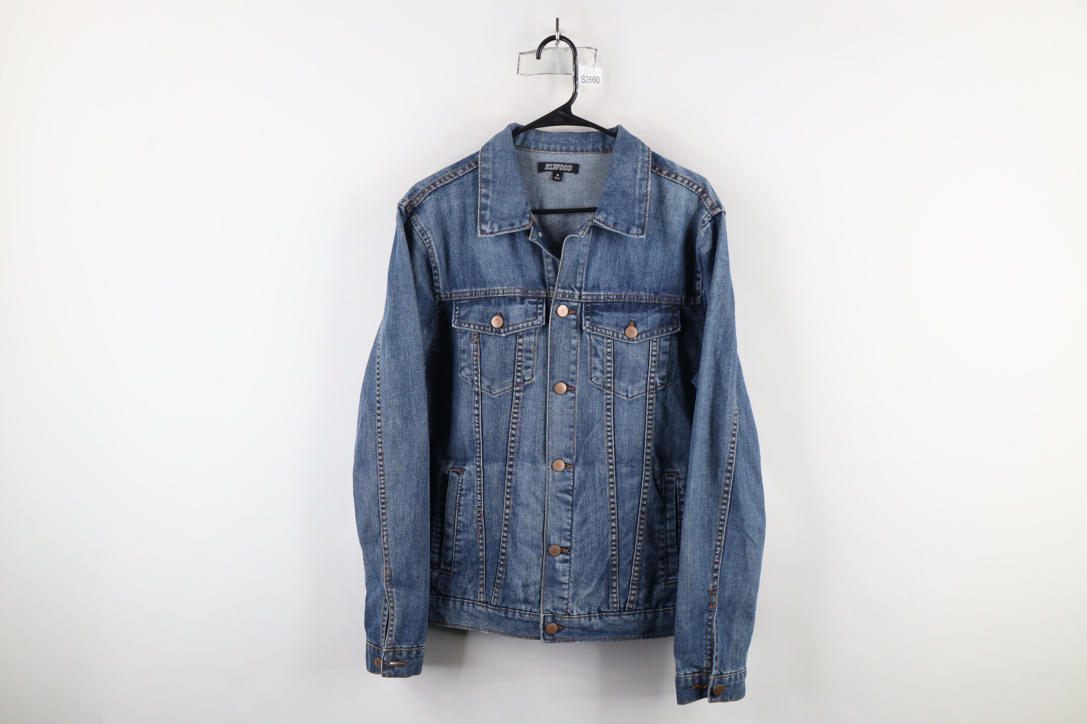 Elwood × Vintage Vintage Elwood Skateboarding Denim Jean Trucker Jacket Blue Size US M / EU 48-50 / 2 - 1 Thumbnail