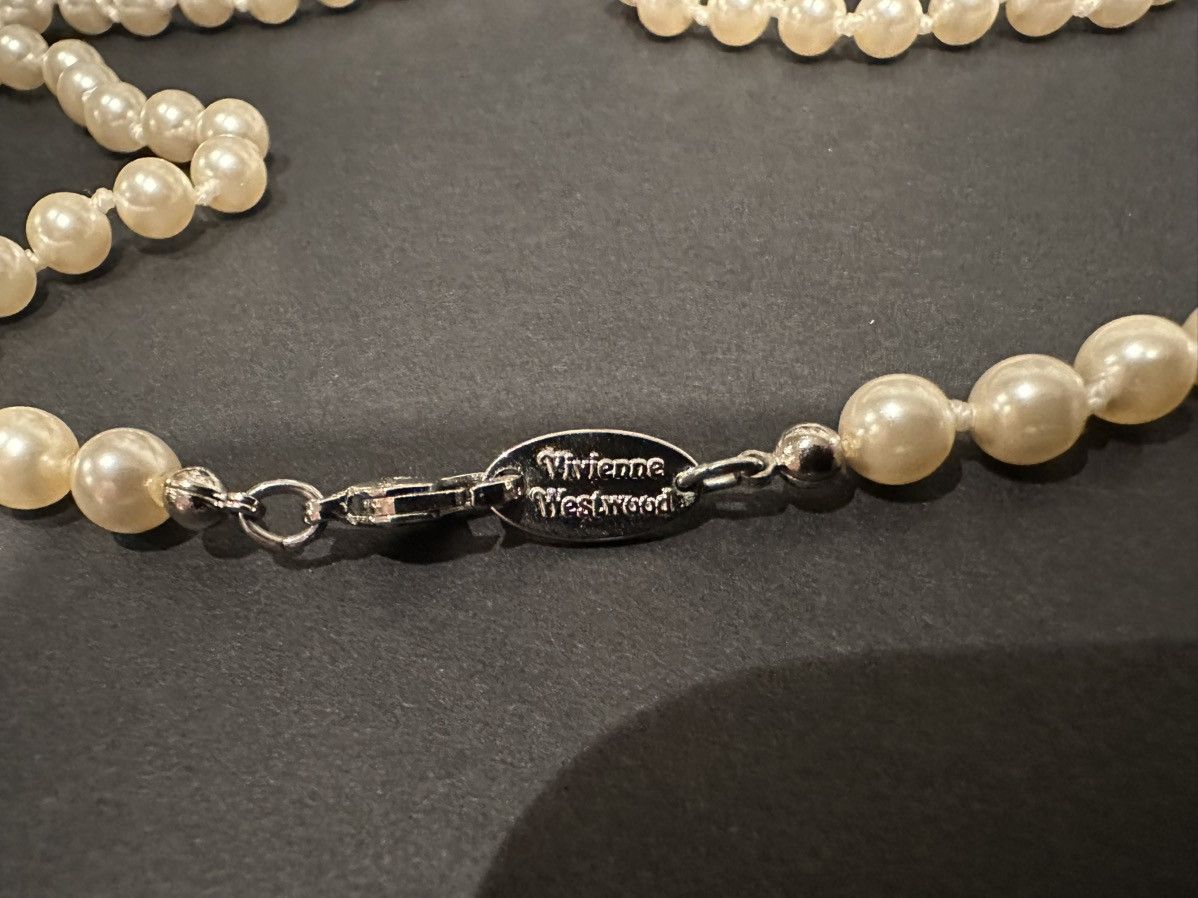 Vivienne Westwood Man. Mini Bas Relief Pearl Necklace Size ONE SIZE - 2 Thumbnail
