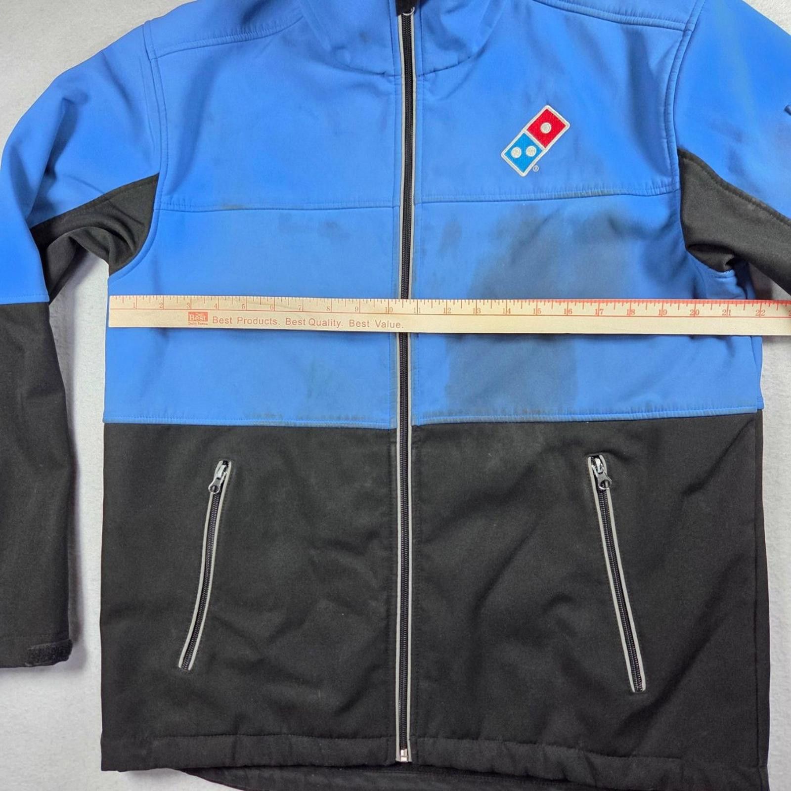 Other Domino's Pizza Rain Jacket Medium Blue Black Softshell Size ONE SIZE - 4 Thumbnail