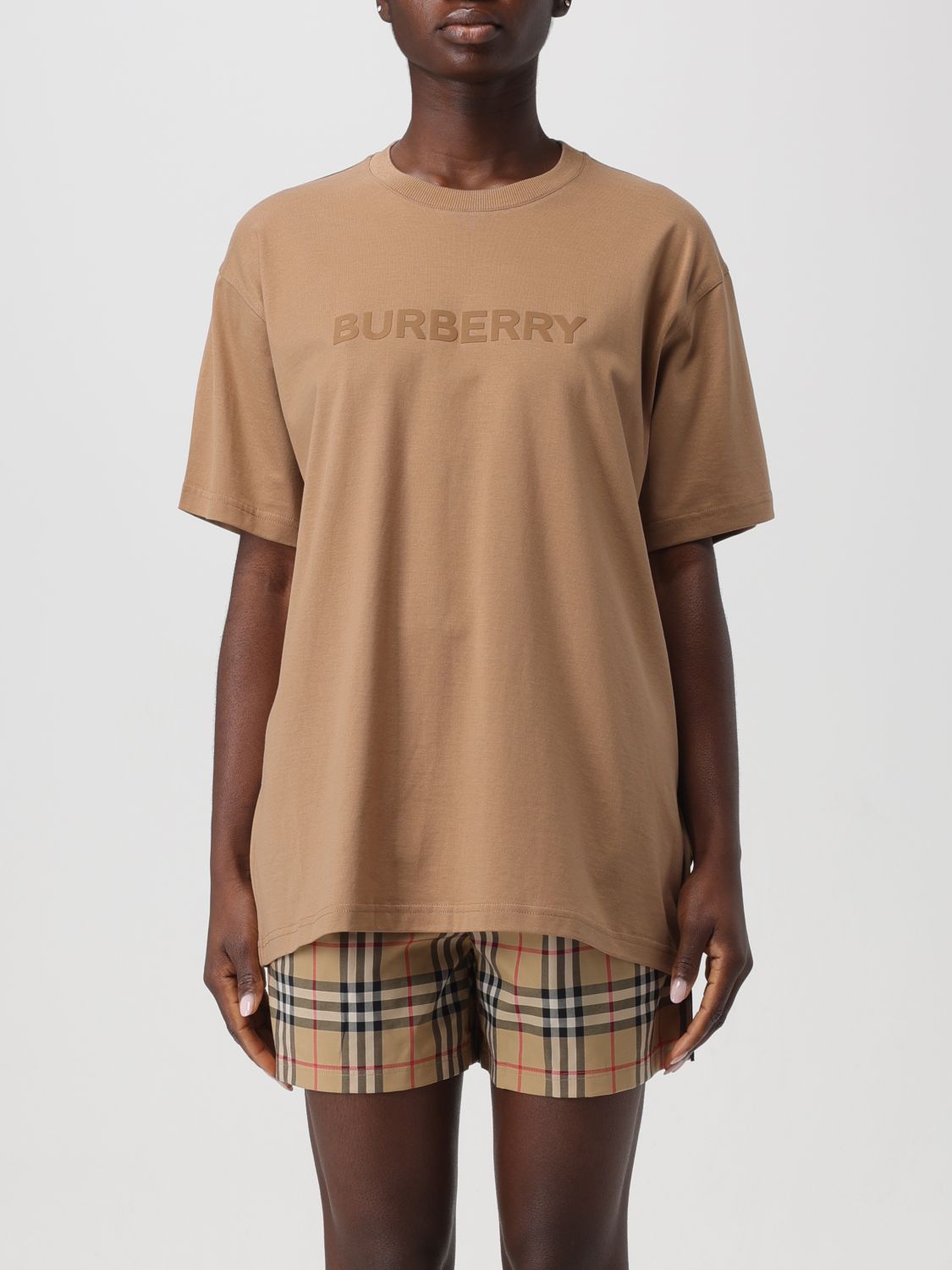 image of Burberry T-Shirt Woman Brown, Women's (Size Small)