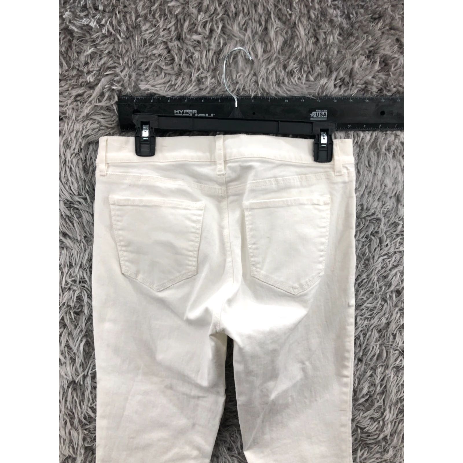 Loft Loft White Skinny Ankle Pants Womens Size 4 Regular Inseam 28 Comfort Pockets Stretch Knit Flat Front Modern Classic 90s? Size 27" / US 4 / IT 40 - 6 Thumbnail