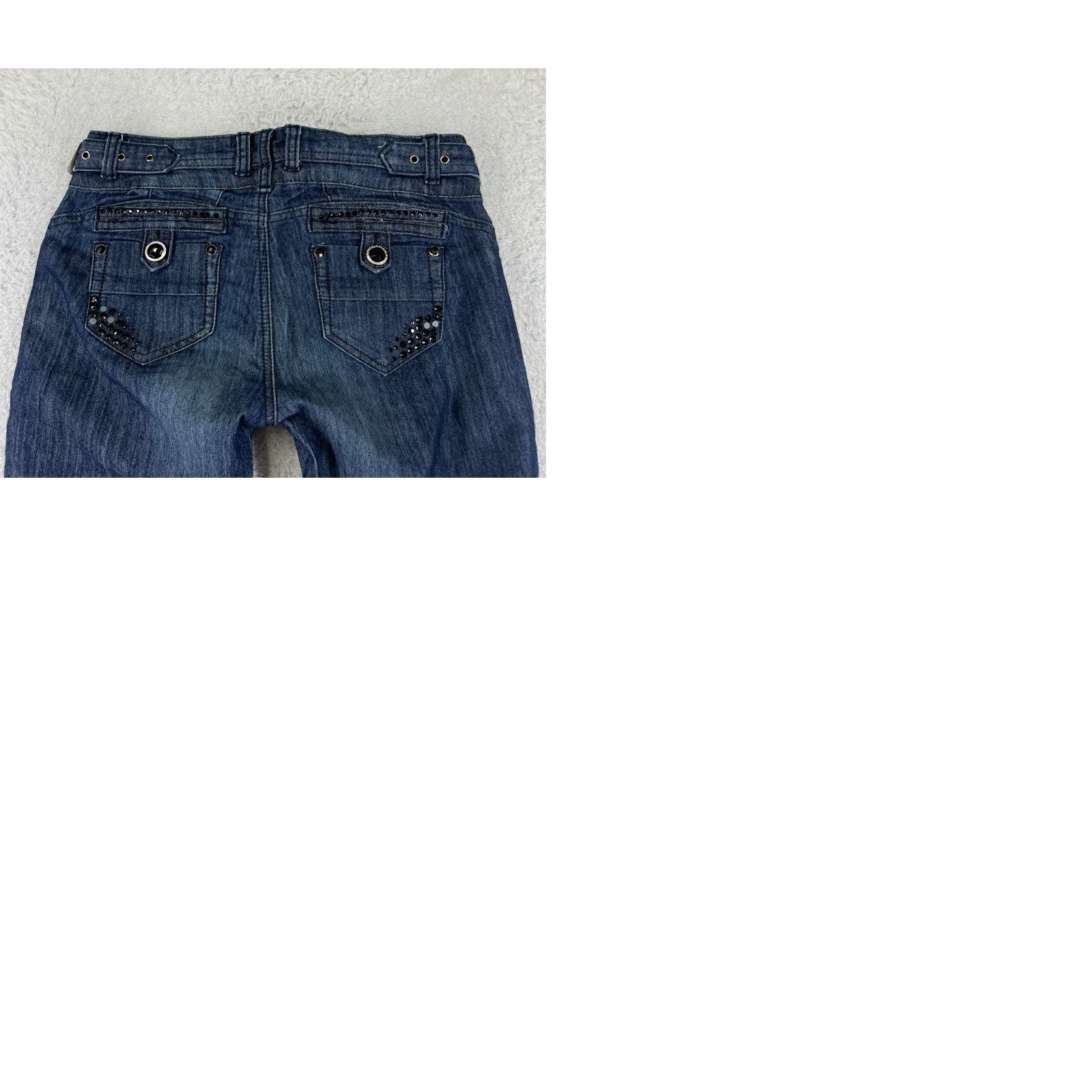 Denime Clash Jeans Womens City Preppy 5-Pocket Denim Dark Blue Skinny Low Rise 29x30 Regular Size 9 Slim Stretch Cotton Size 30" / US 8 / IT 44 - 10 Thumbnail