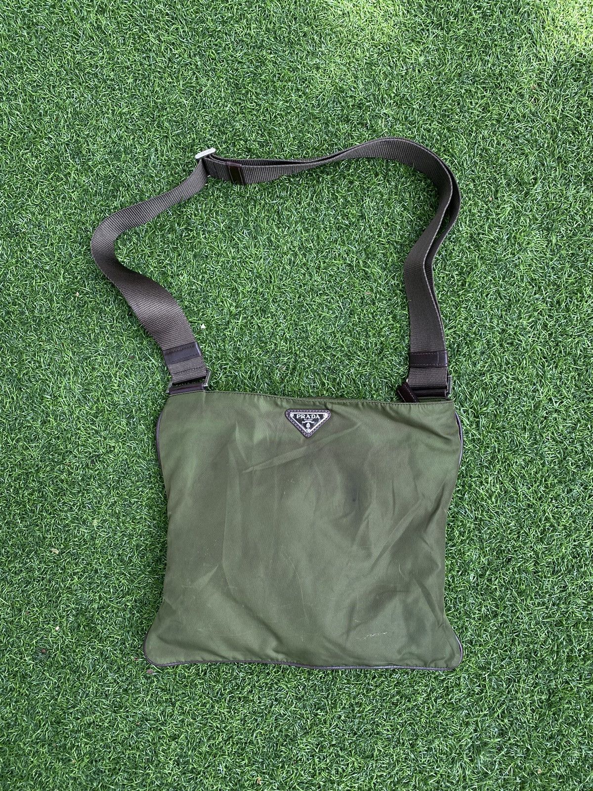 Prada PRADA GREEN NYLON MESSENGER CROSSBODY BAG Size ONE SIZE - 2 Thumbnail