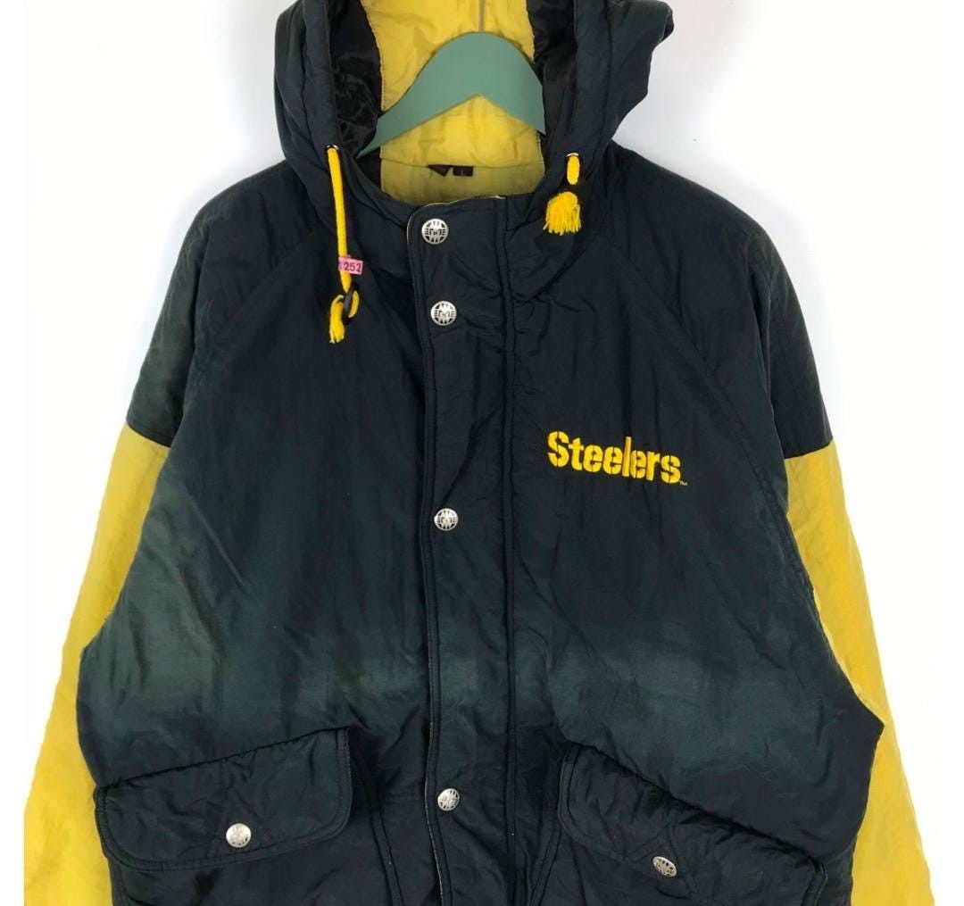 NFL × Vintage Vtg 90s distressed Pittsburgh Steelers NFL team jacket Size US L / EU 52-54 / 3 - 6 Thumbnail