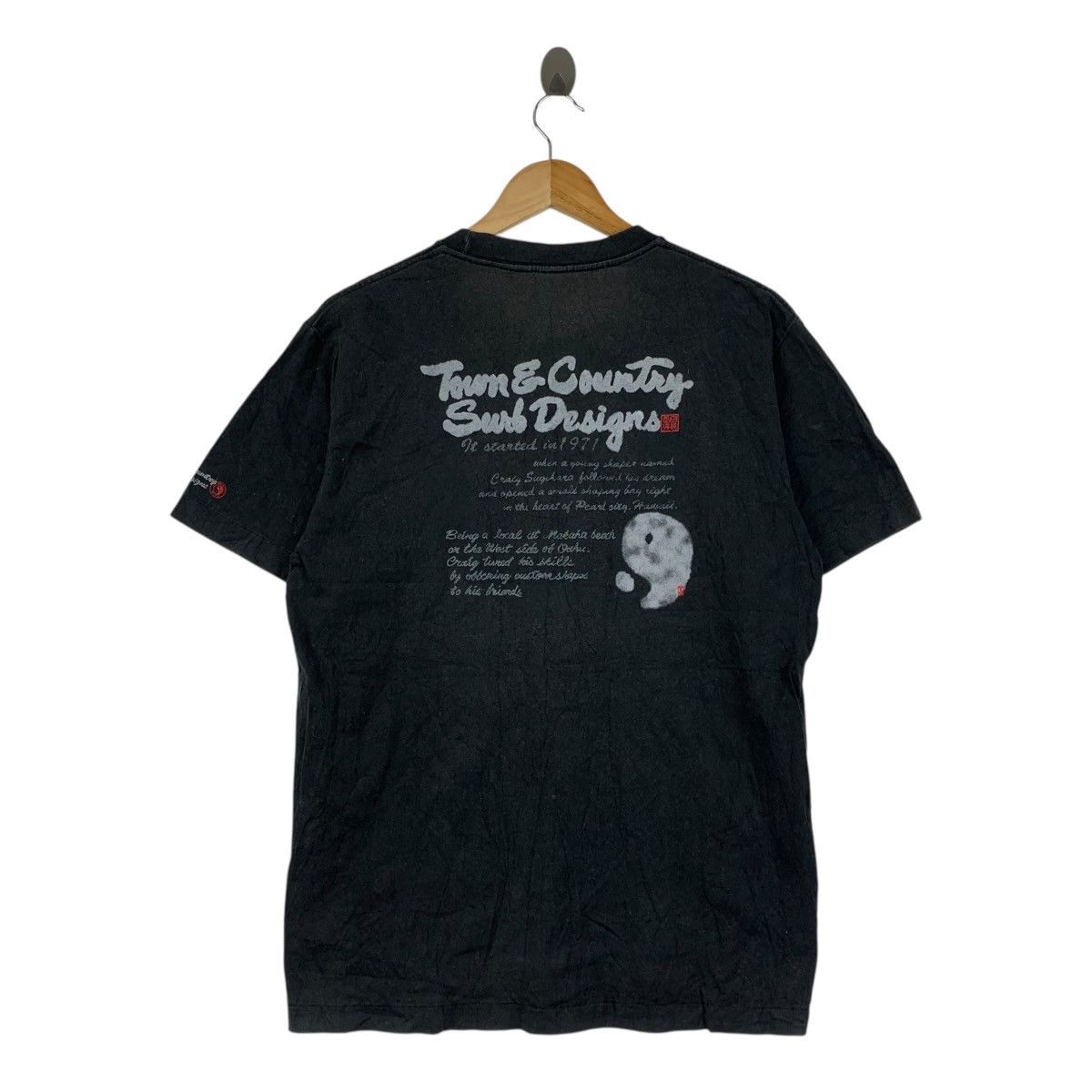 Vintage Vintage T&C Surf Designs Yin Yang Graphic Tee Washed Black Size US L / EU 52-54 / 3 - 1 Thumbnail