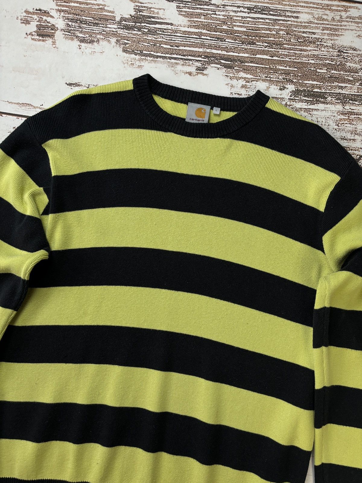 Carhartt Carhartt Vintage Striped Sweater Size US L / EU 52-54 / 3 - 2 Thumbnail