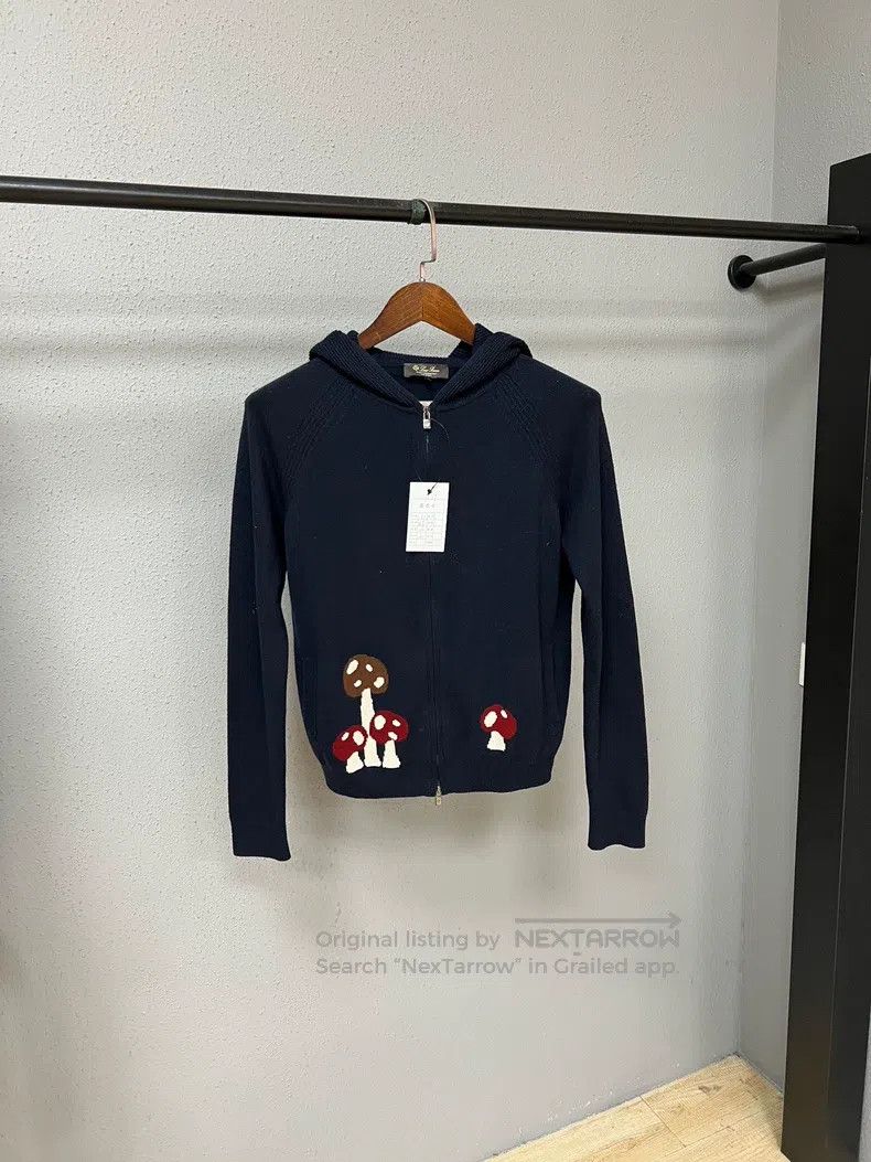 Loro Piana Loro Piana Cashmere Knit Jacket with Fox Mushroom Pattern Size XS / US 0-2 / IT 36-38 - 1 Thumbnail